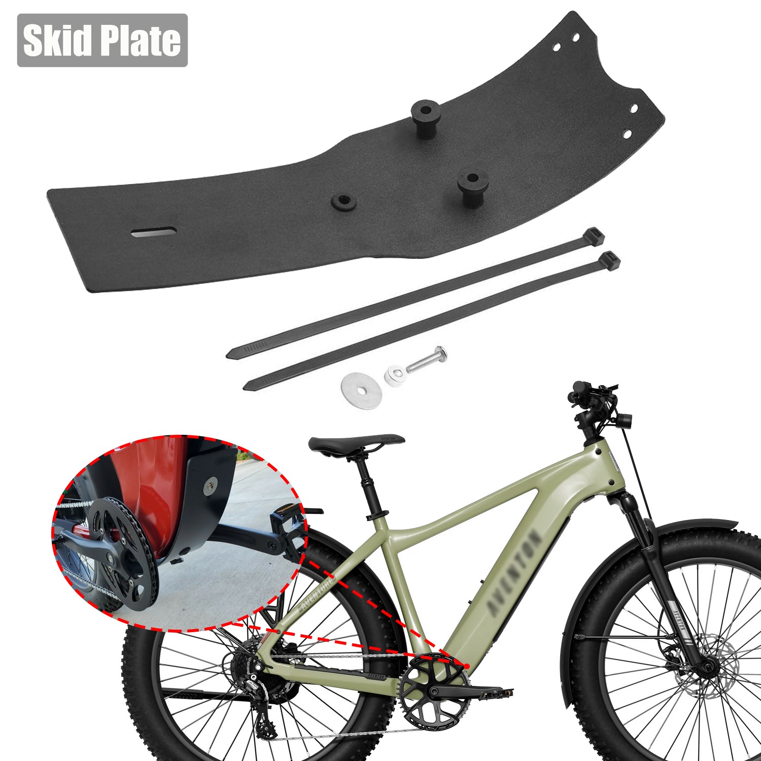 For Aventon Aventure 3 Skid Plate,USPS SHIPPING! USA Aviation Grade Kydex