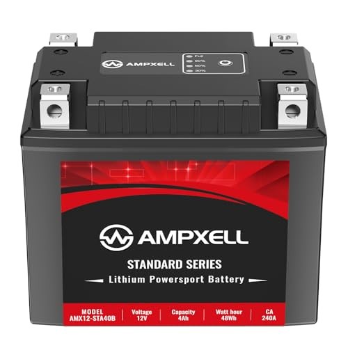 Lithium Motorcycle Battery 12V 240A 4Ah Replacement YB9A-A 12V 240A 4Ah[+ – ]