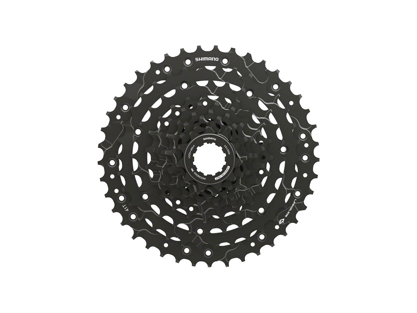 Shimano CUES CS-LG300-9 Cassette 9-Speed 11-41T LINKGLIDE Black