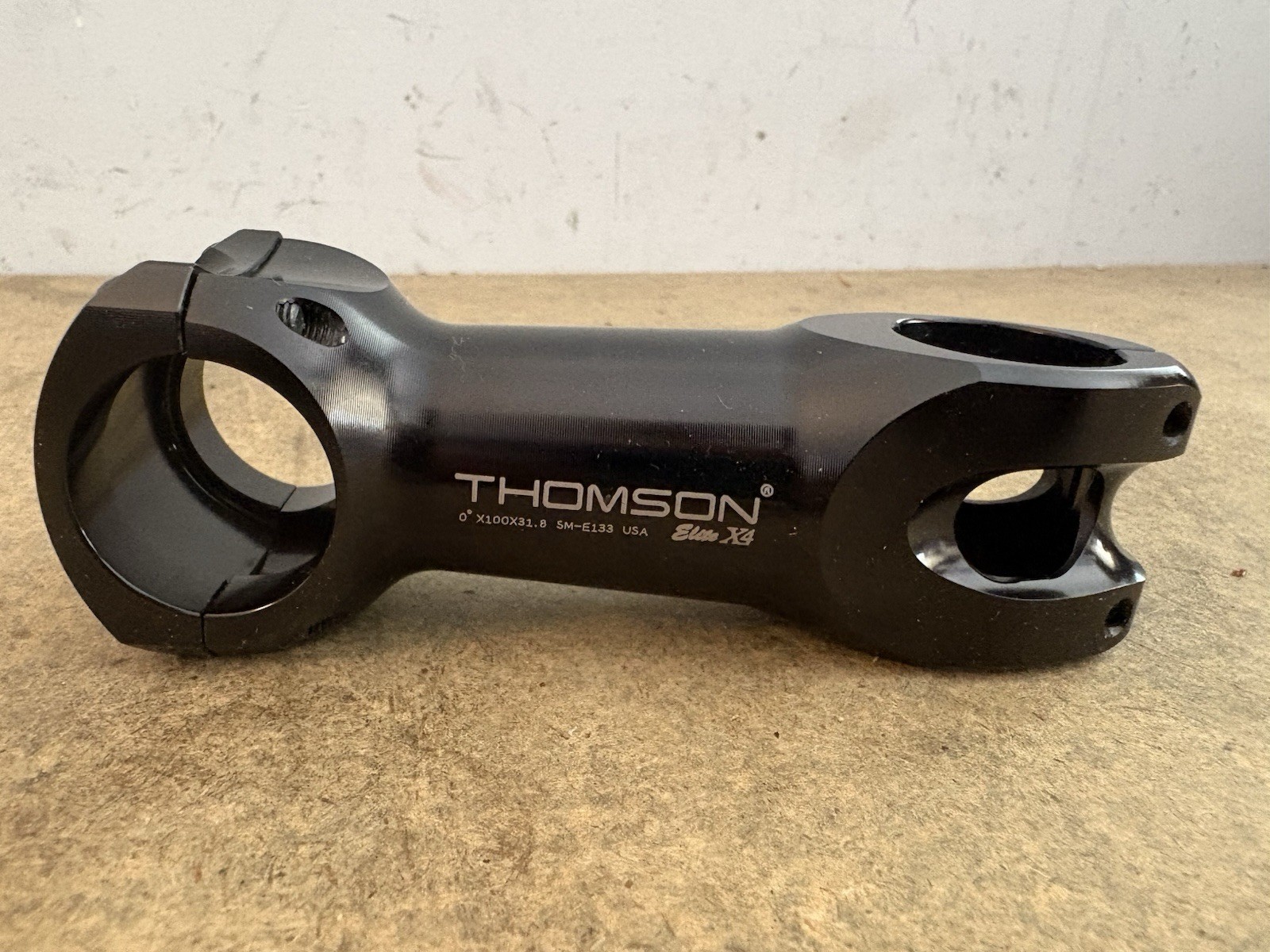 Thomson Elite X4 Bike Stem 31.8 x 100mm 0° BLACK 4-Bolt Alloy Road MTB Gravel