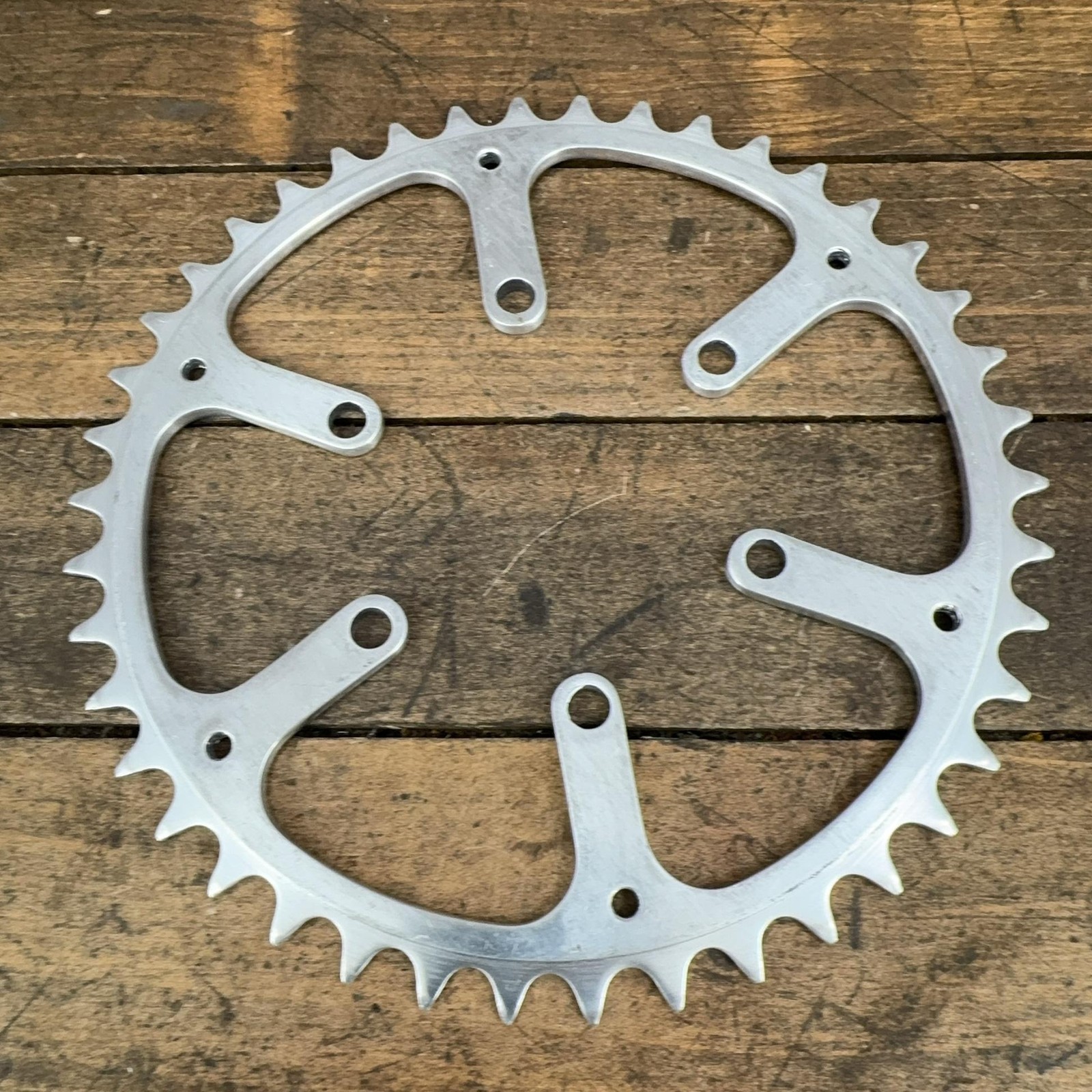 Vintage TA 48T Chainring 80 BCD 5-Arm Silver Aluminum Bike Outer 48 Tooth