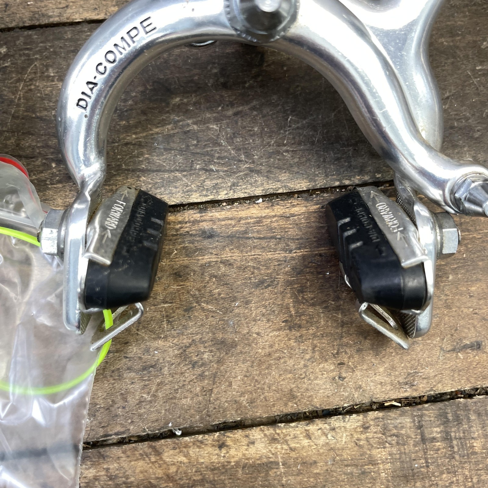 Vintage Dia-Compe GX Caliper Brake Set 80s Pads F/R Road Bike Side Pull Nut