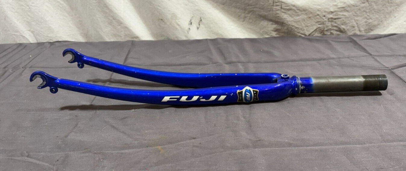 Vintage Fuji EVO 4130 CrMo 700C Road Fork Blue 135mm 1″ Threaded Steerer Tube