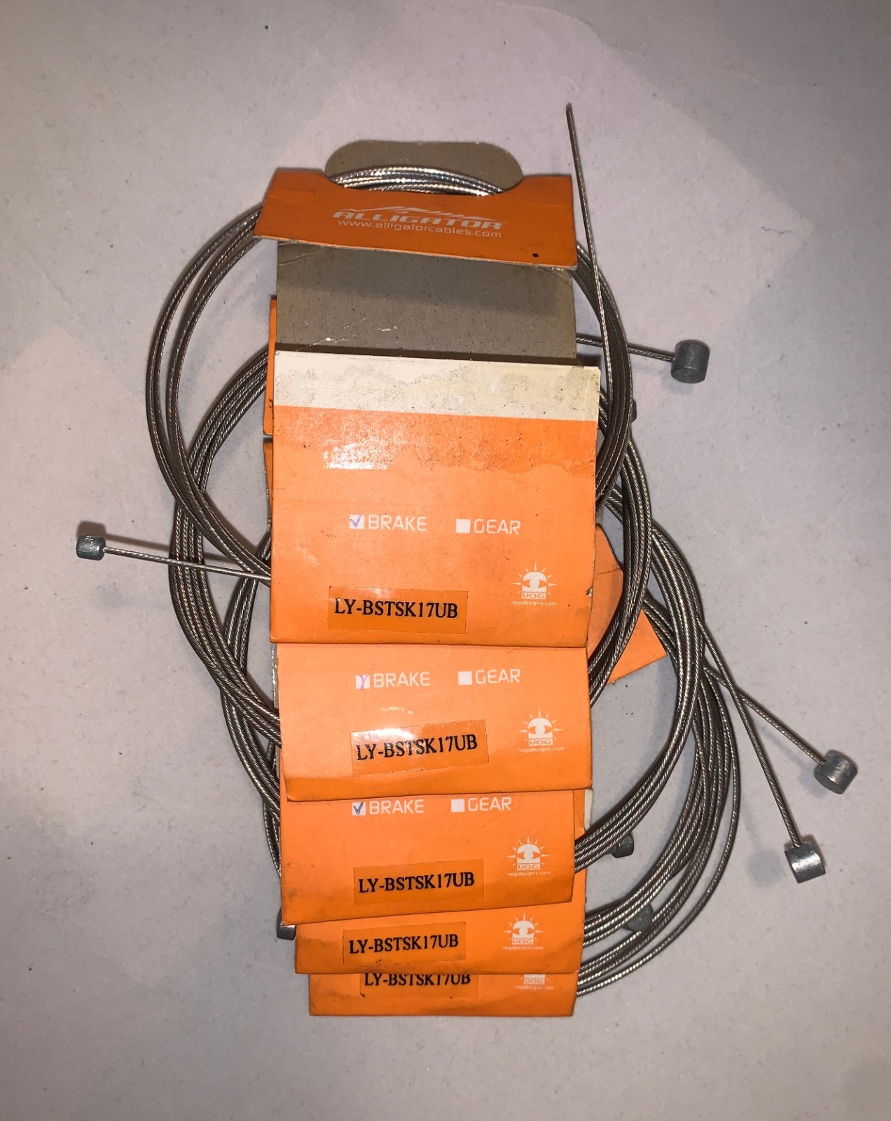 Alligator Brand Slick Stainless Inner Brake Cable Road MTB – Bundle of 5