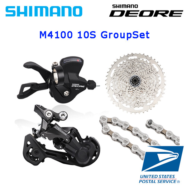 Shimano DEORE M4100 10S Groupset Rear Derailleur Chain Cassette Right Shifter