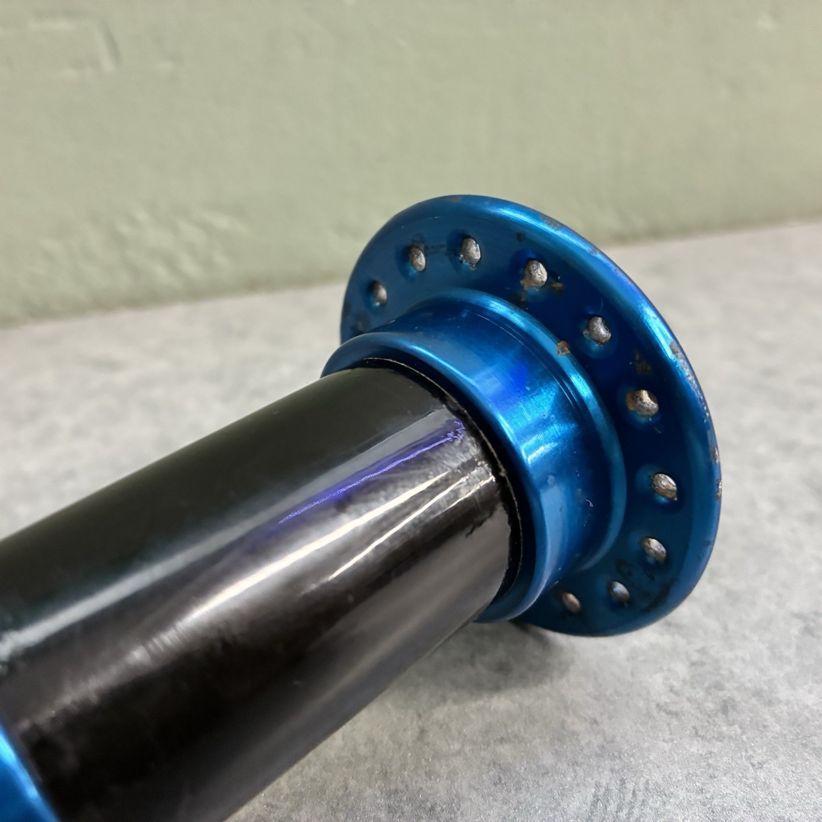 Blue / Black Bullseye 32 Hole MTB Sealed Bearing Hubs Vintage MTB / BMX USA Made