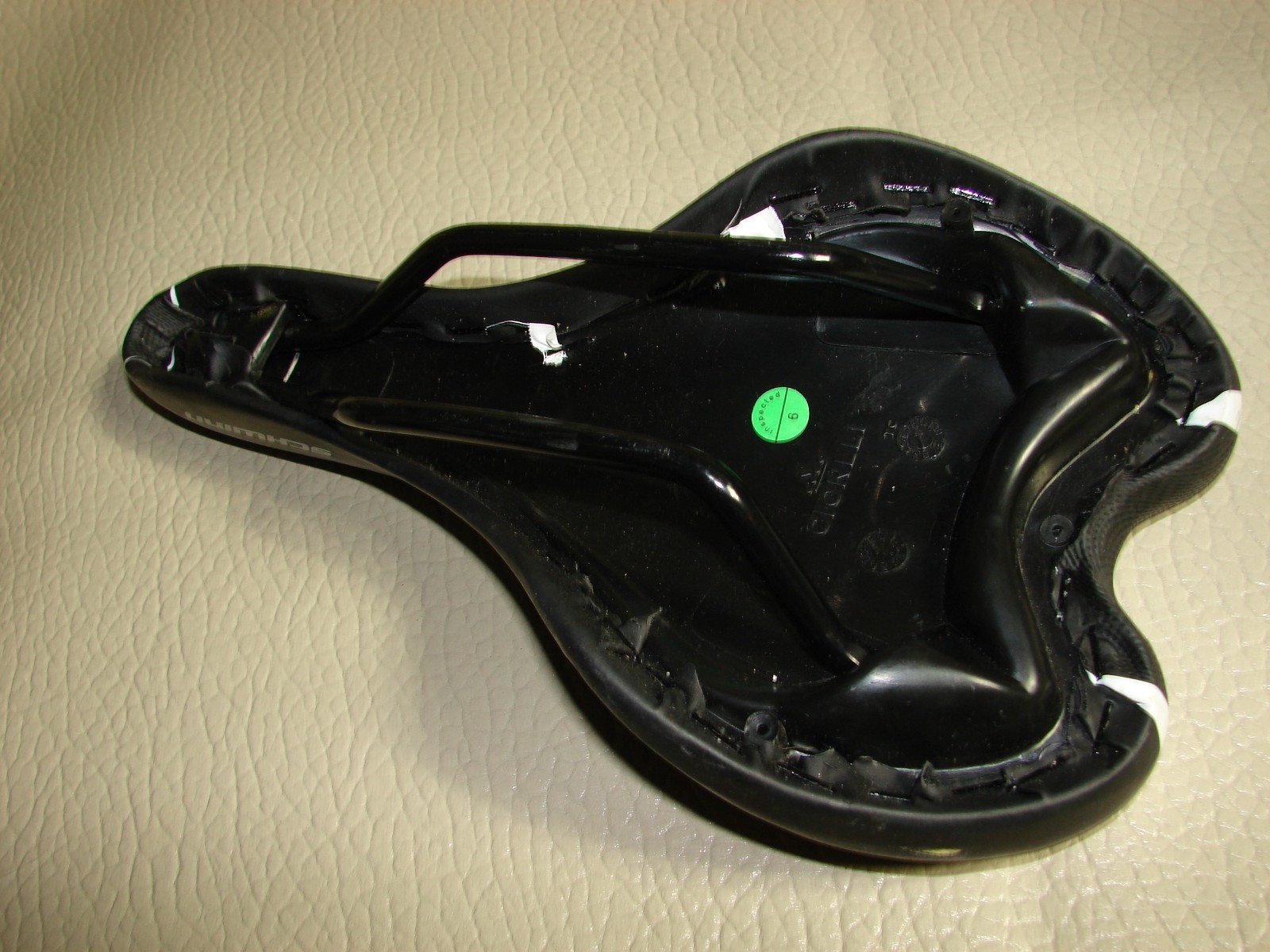 Schwinn Cionlli Bicycle Seat/Saddle with Yellow & White Stripe Design -#30