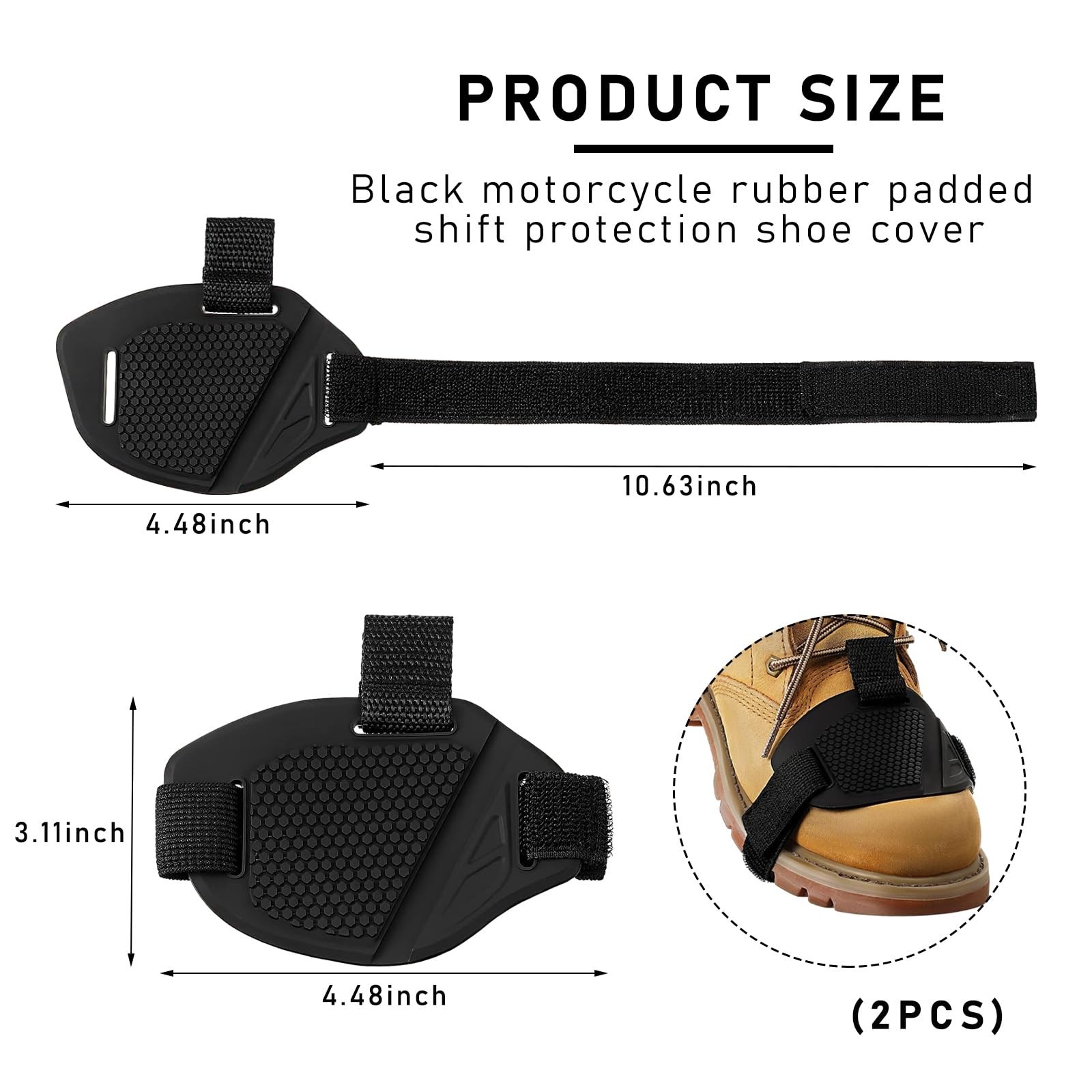 KVAEY 2PCS Motorcycle Shift Pad, Anti-Slip Rubber Protective Motorcycle Boot …