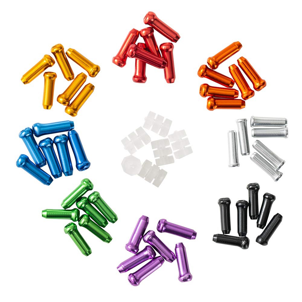 HZJD Bike Cable End Caps, Crimps, Caps for Multi-coloured