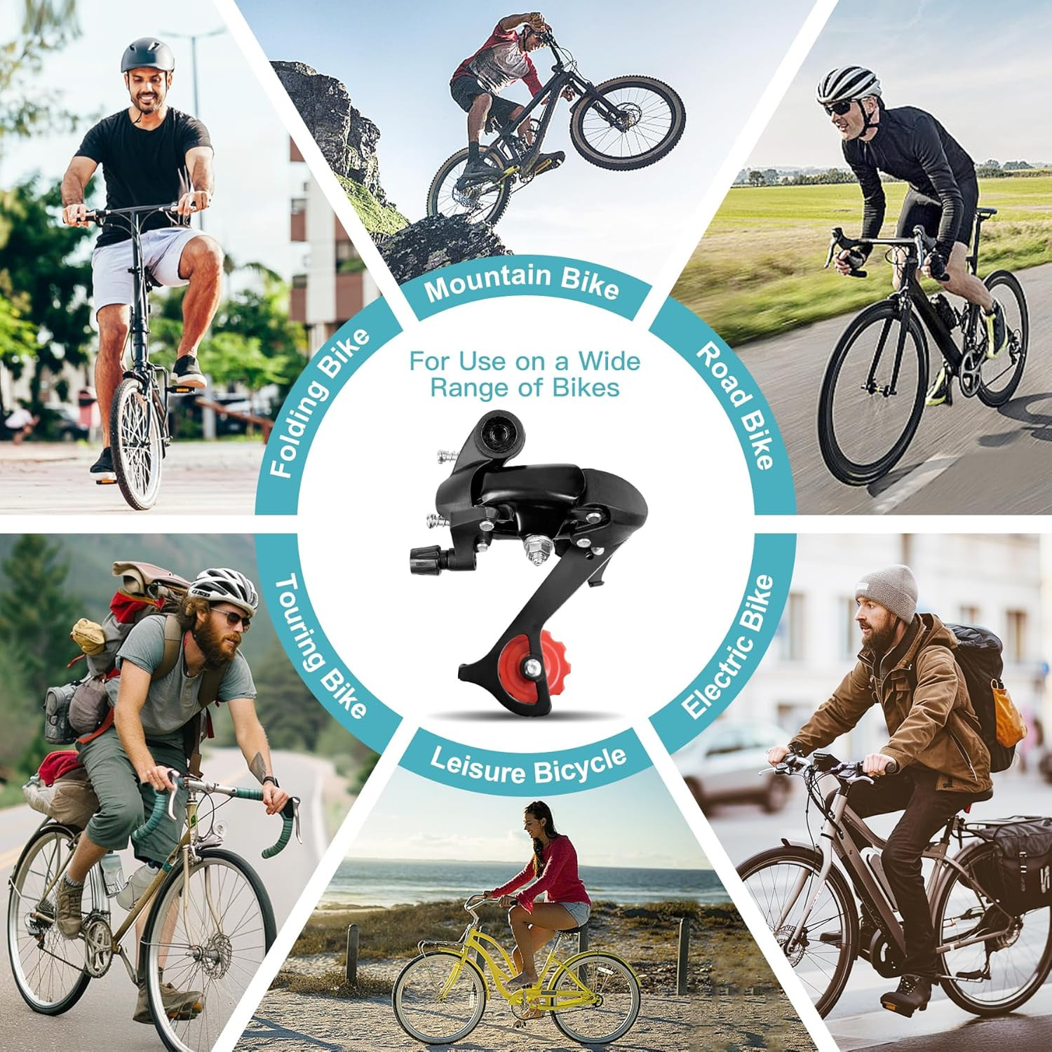 6/7 Speed Rear Derailleur – Direct/Hanger Mount Aluminum Alloy Bicycle Derail…