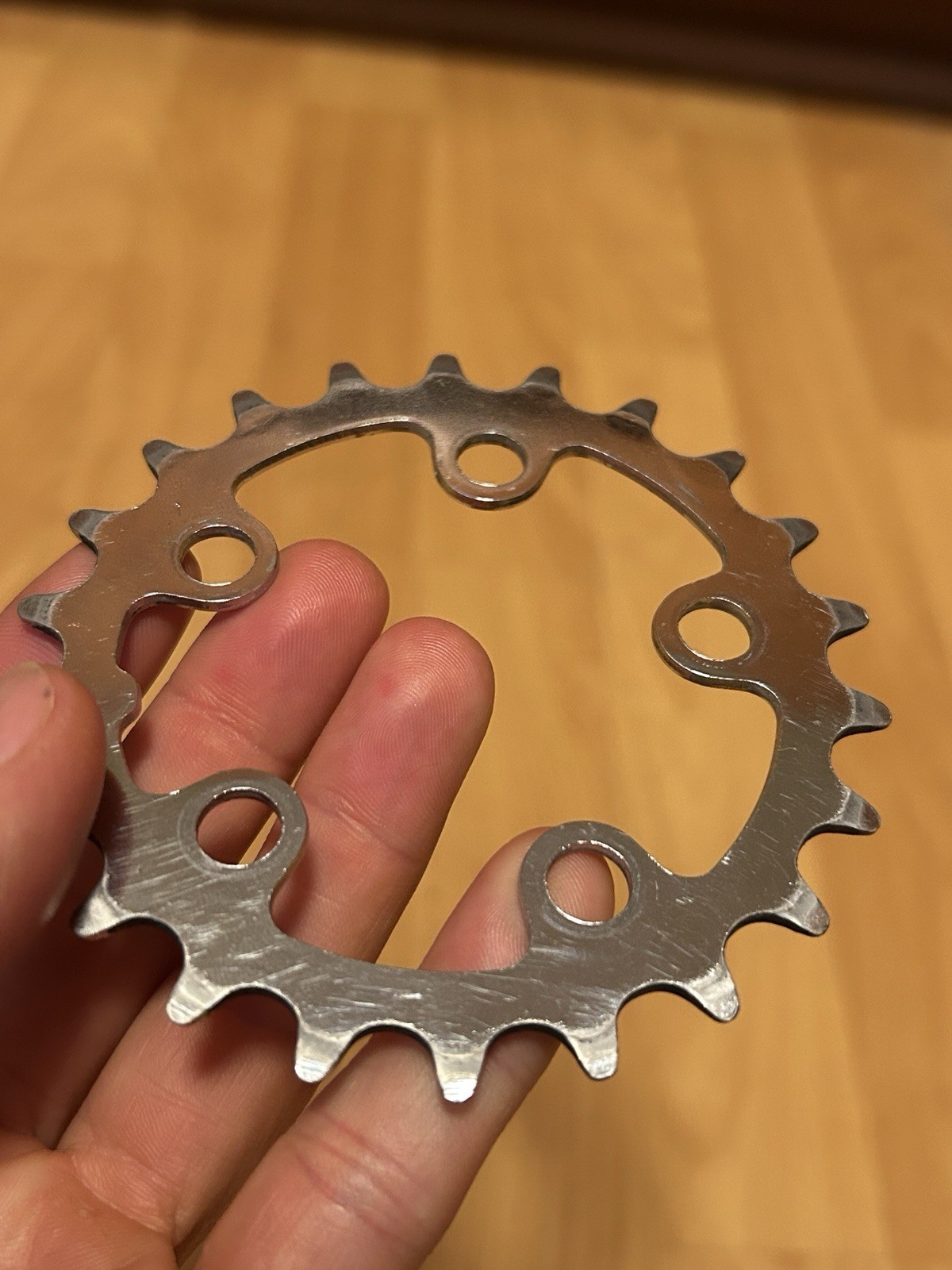 Shimano SG Chainring 22T SG J-22 Silver Chrome Steel Triple Inner 58 BCD 90s MTB