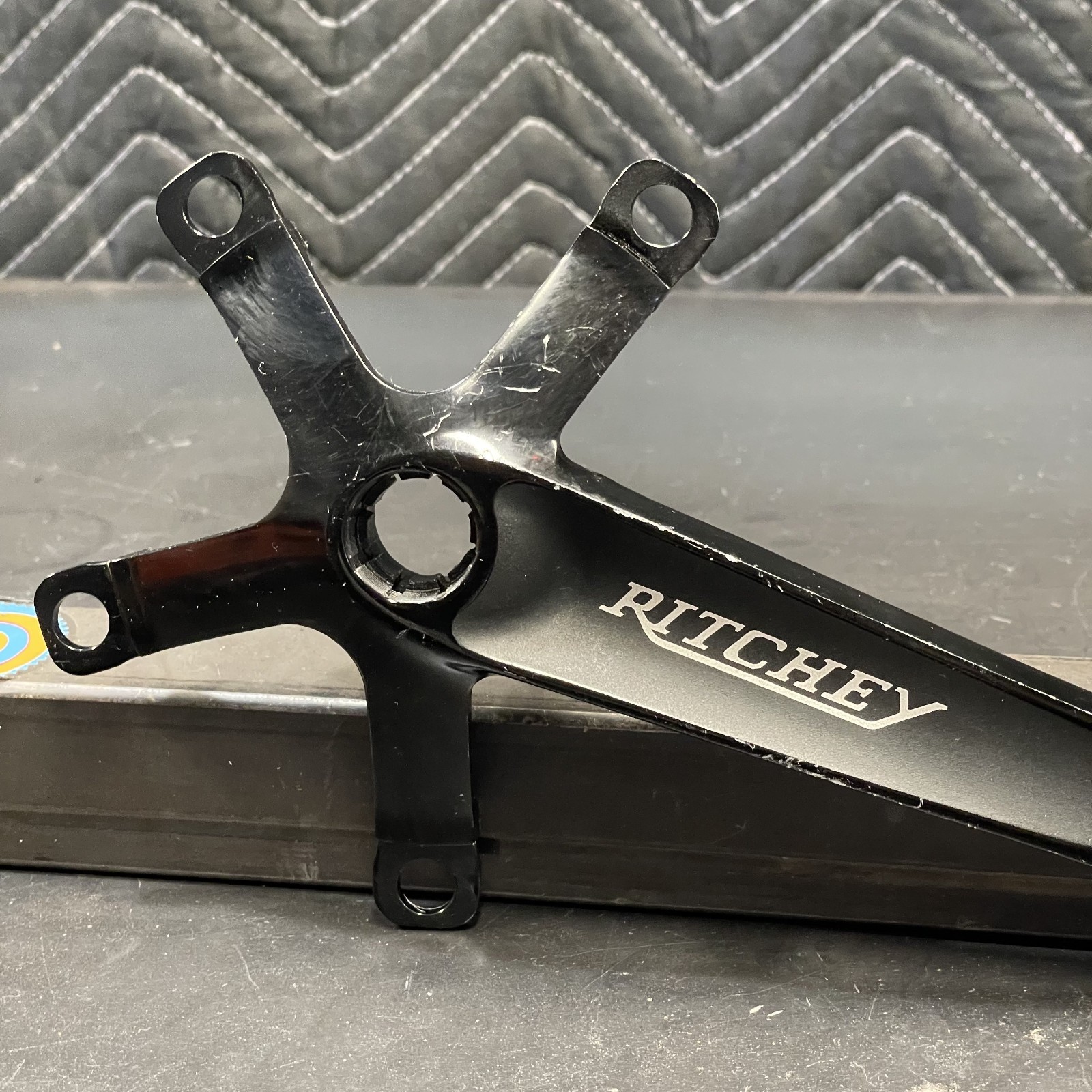 Black Ritchey WCS Double Crankset – Octalink – 175mm – 130 BCD – Used