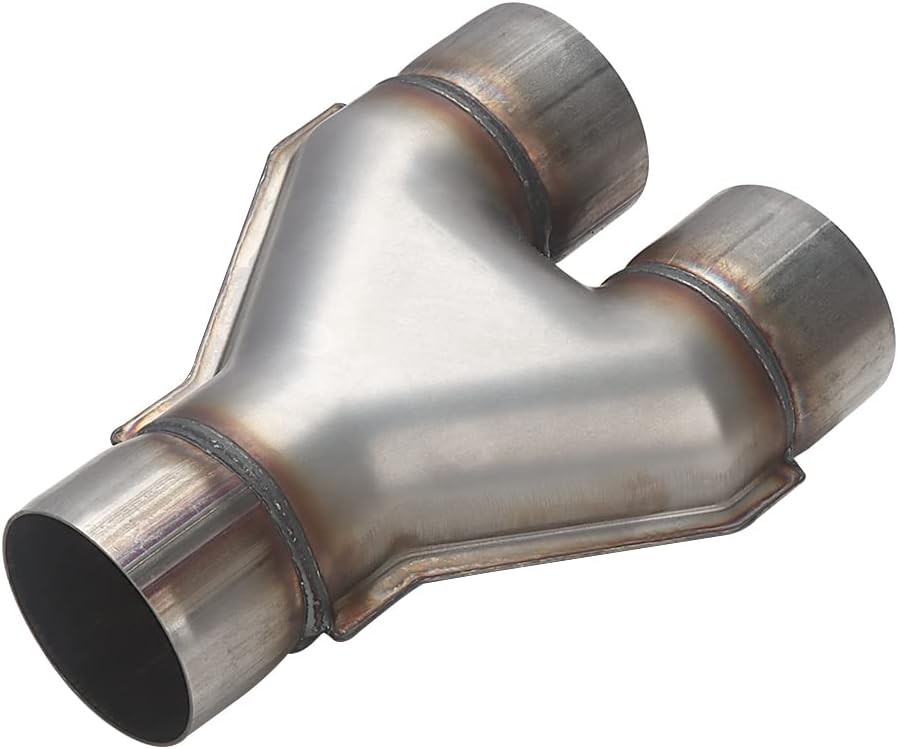 Exhaust 3″ Inlet, Stainless Steel 10″ Long Dual 3″ 3.0inch 10″Long Wide Y Pipe