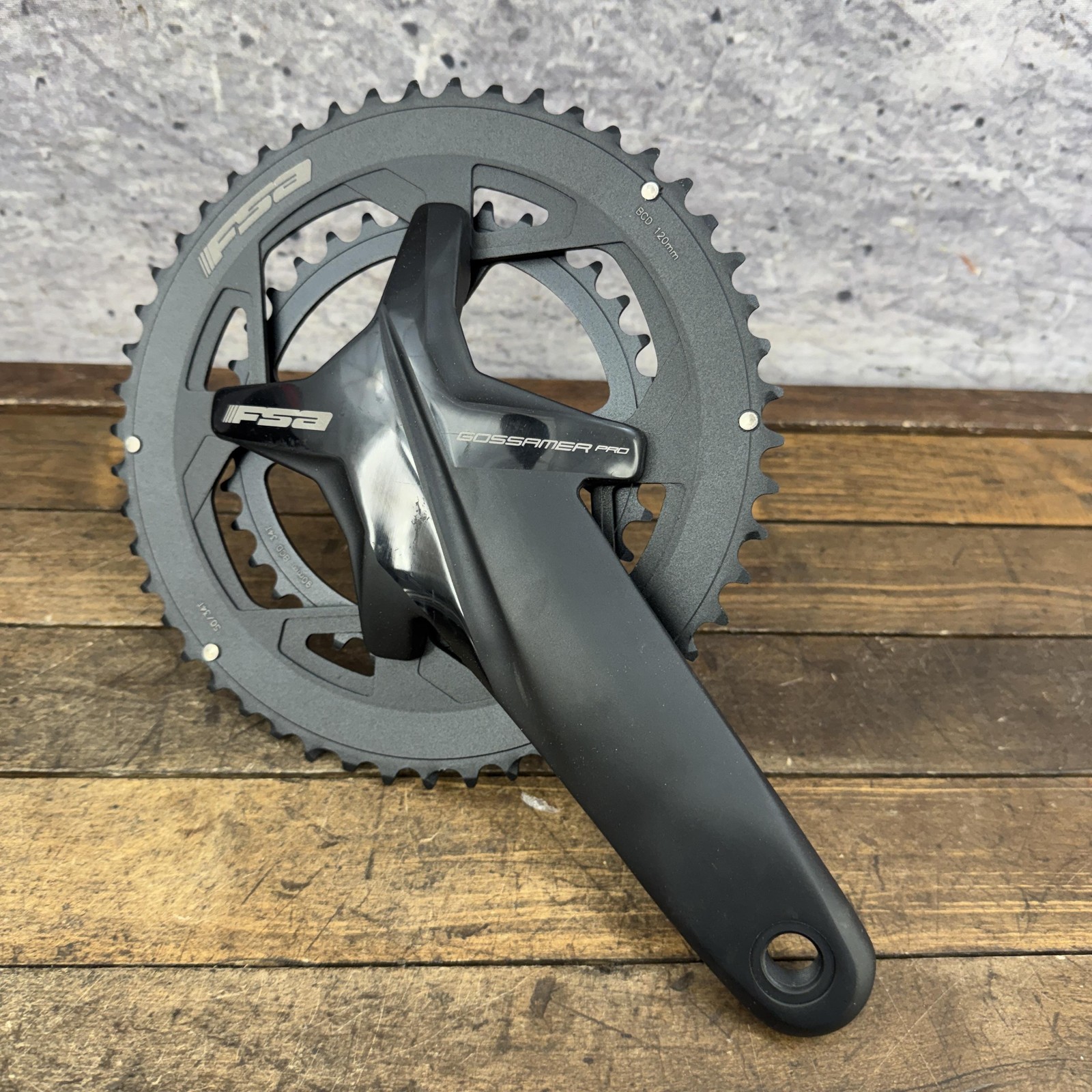 FSA Gossamer Pro Crankset 170mm 50/34T 120/90 BCD 386EVO Double Road Bike Black