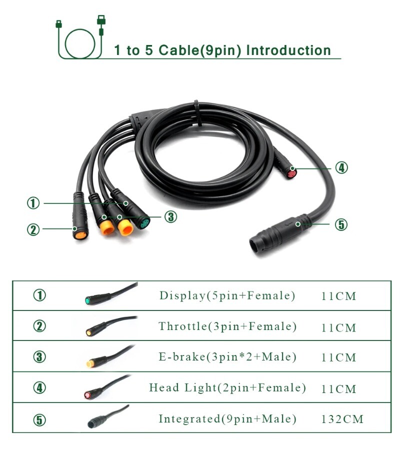 48V 250W 350W 500W 750W 1000W 1500W MTB Ebike Waterproof Brushless KT Controller