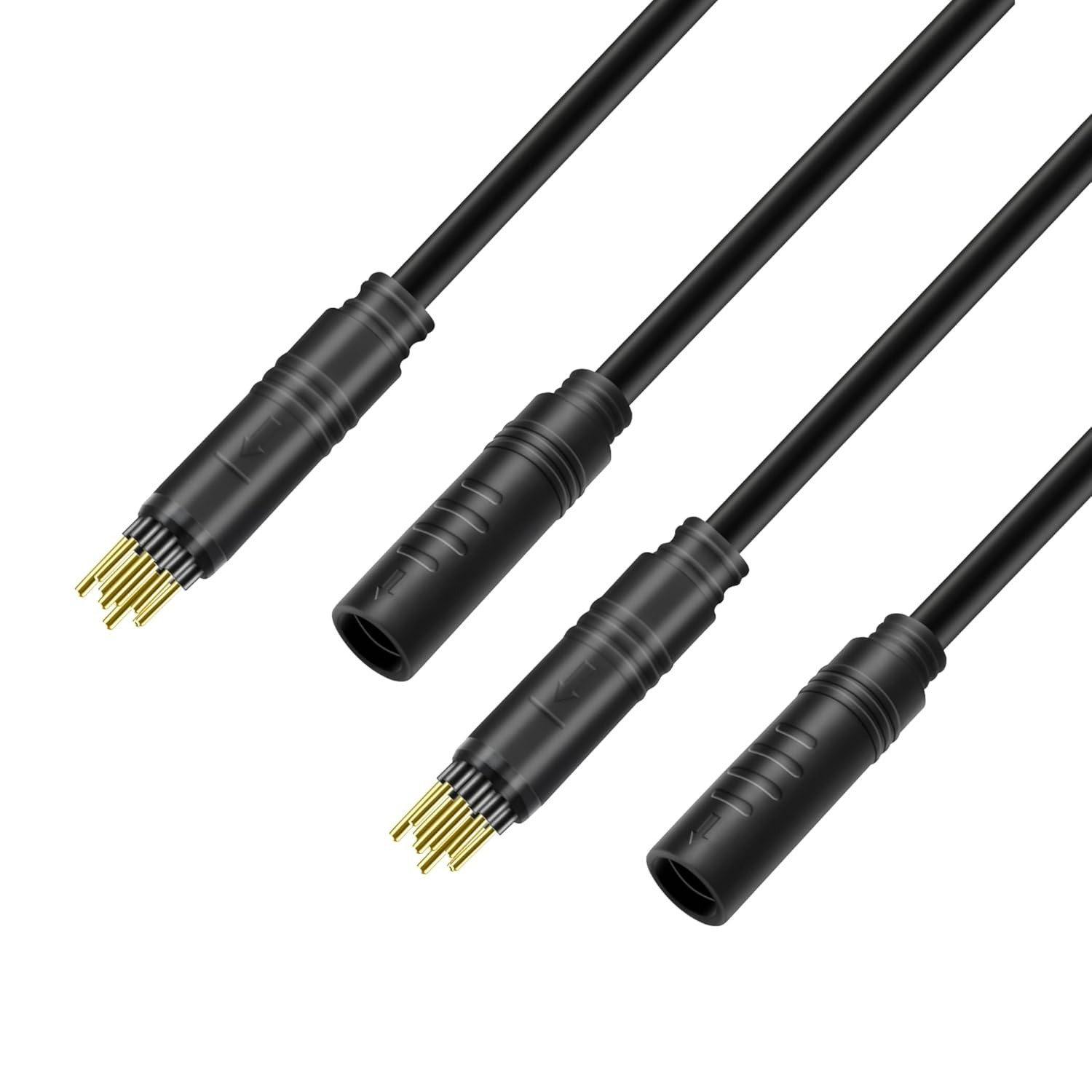 2PCS 9 Pin E-Bike Motor Extension Cable, Male & Female Waterproof Connectors,…