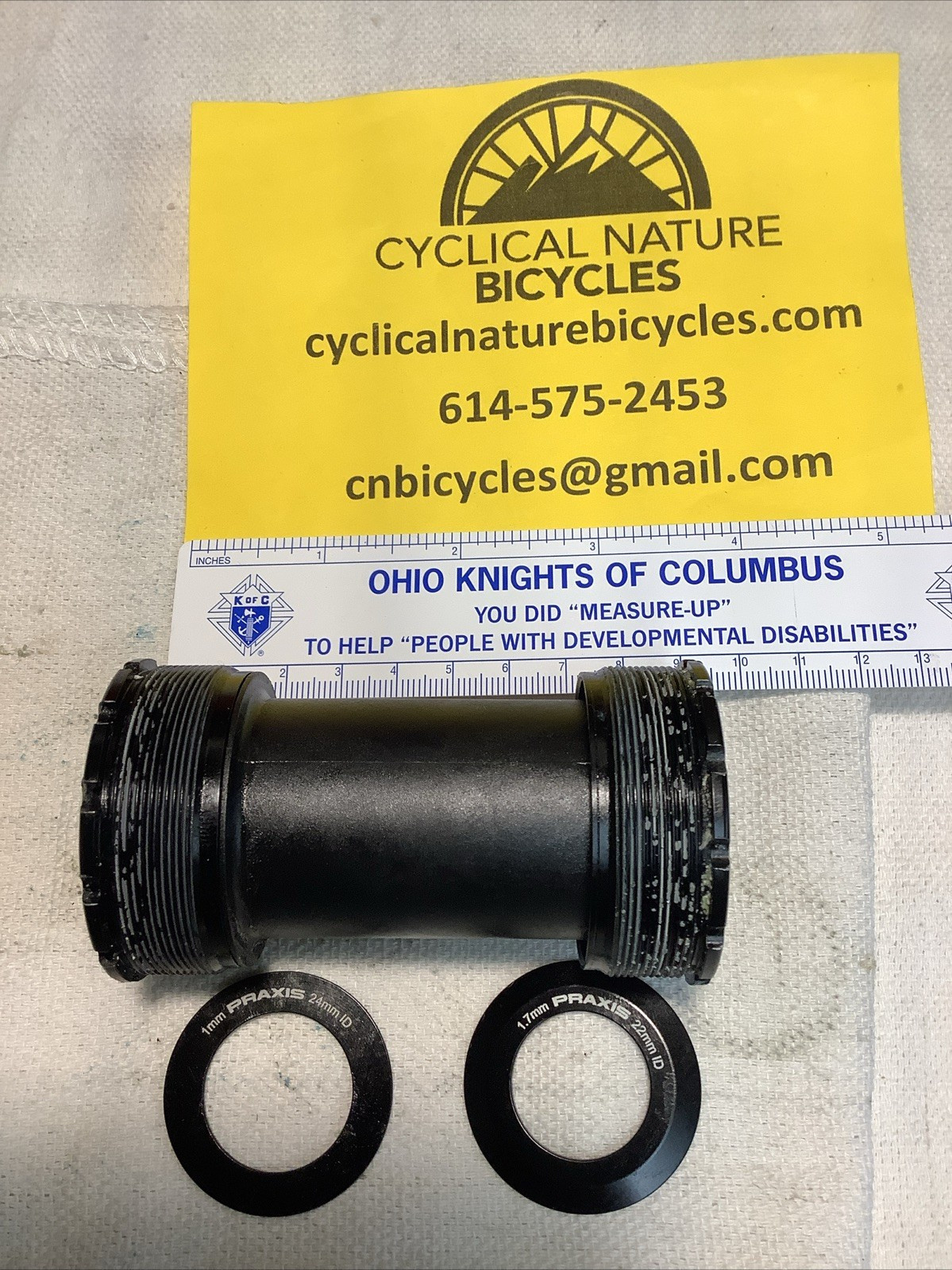Praxis T47 GXP bottom bracket, 24mm/22mm spindle, new bike take-off