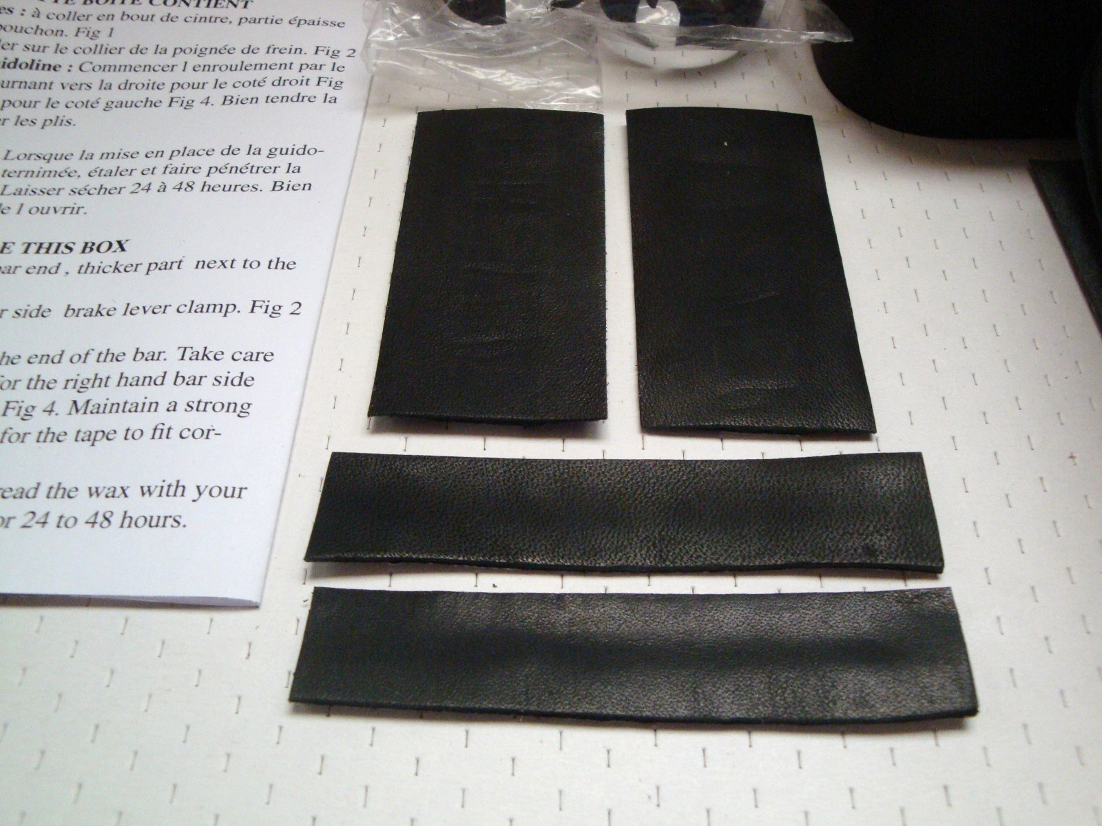 NEW IN BOX GILLES BERTHOUD BLACK LEATHER CALF HANDLEBAR TAPE MADE IN FRANCE