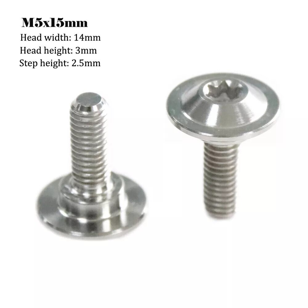 Titanium Steps Screws M5×14mm M6×15mm Internal Torx Flying saucer head Bolts