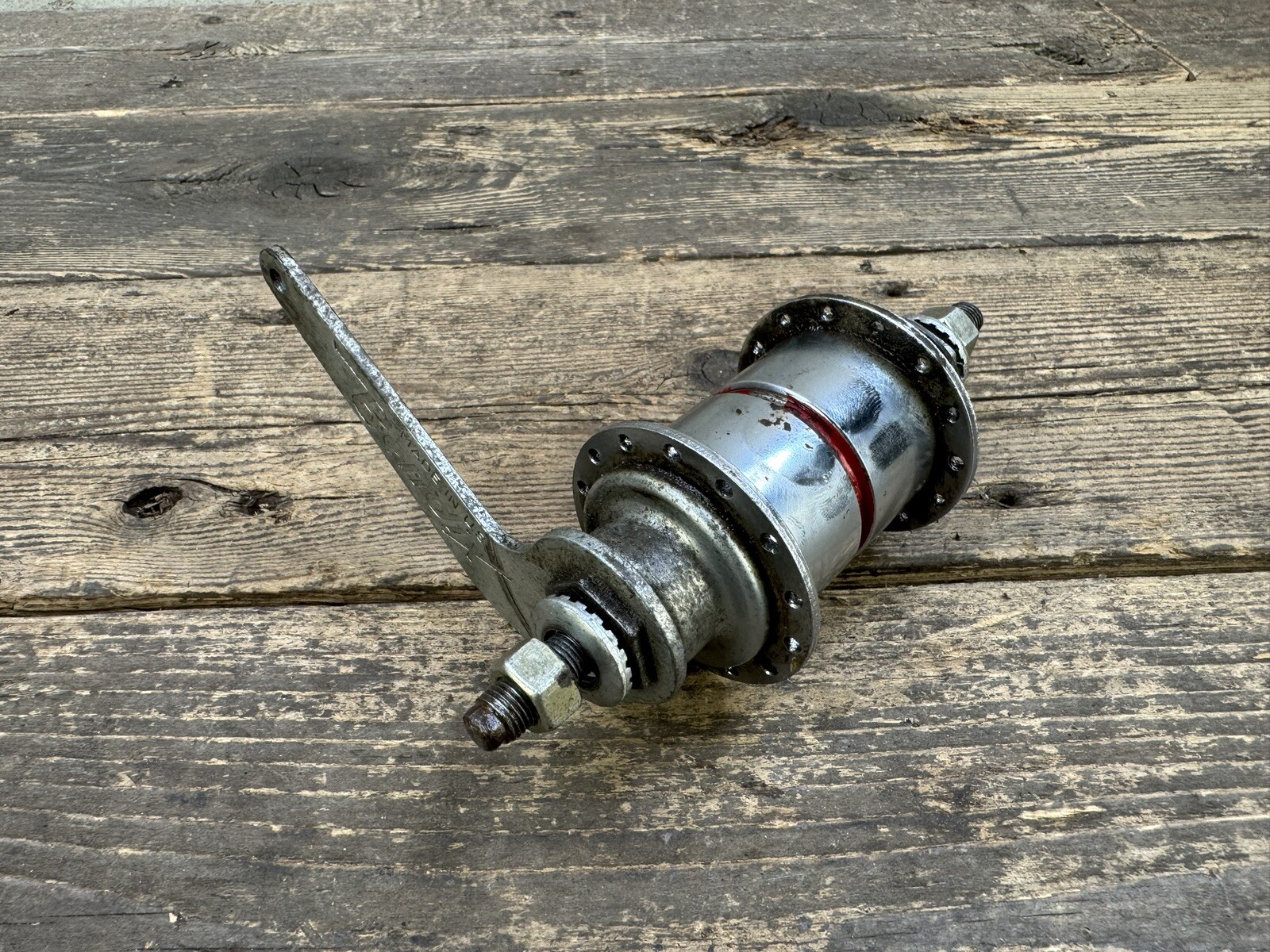 Bendix Red Stripe 28h Coaster Brake Rear Hub Vintge