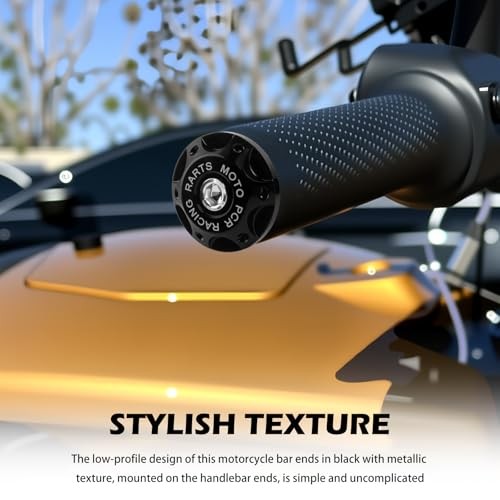 2PCS Motorcycle Handlebar End Caps,Aluminum Alloy Bar Ends Plugs Fit 22 mm