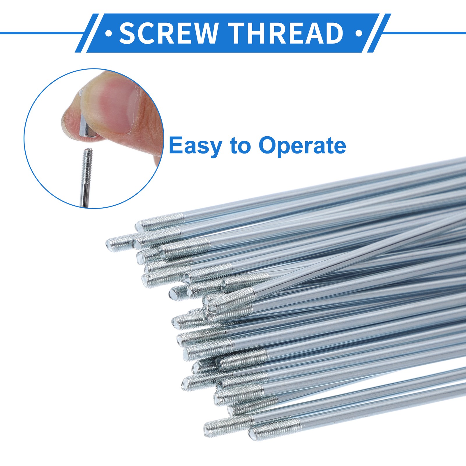 1 Set 12G 220mm Length Bicycle Spokes Nipple Carbon Steel Galvanized Universal