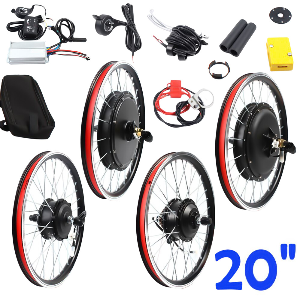 20″ EBike Bicycle Conversion Kit 250/1000W Electric Front / Rear Wheel Hub Motor
