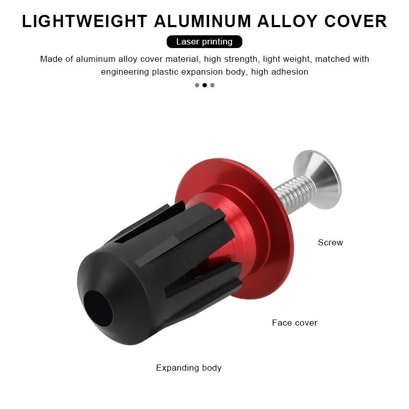 1 Pair Bike Handlebar End Plugs Aluminum Alloy Bar End Caps MTB Road Bicycle