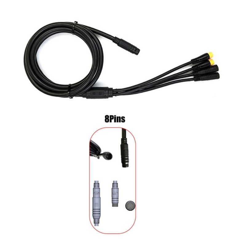 Electric Bike 1 to 4 Harness Conversion Cable 1T4 Waterproof Cable Controller