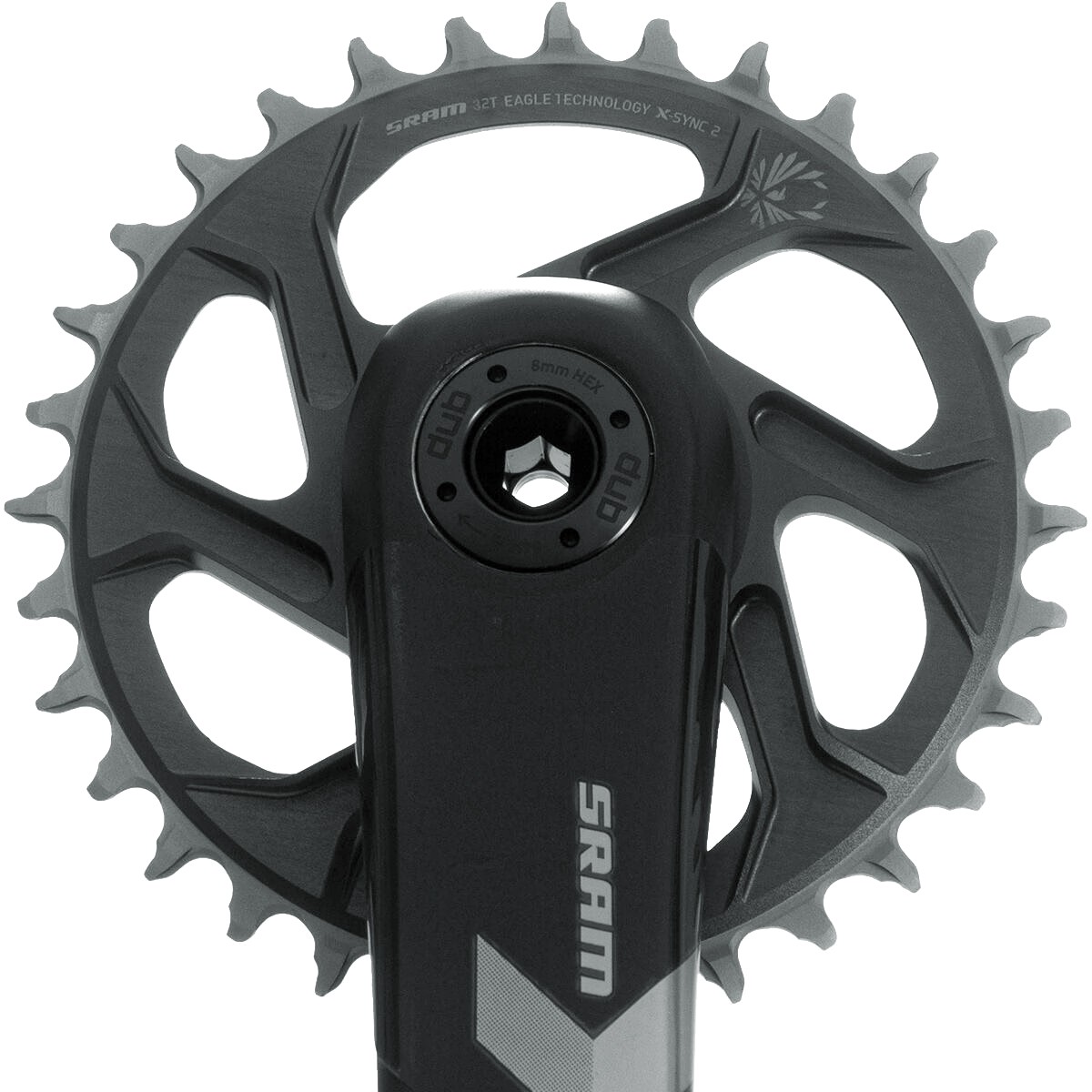 SRAM X01 Eagle Crankset – 170mm 12-Speed 32T Direct Mount, DUB, Lunar/Polar