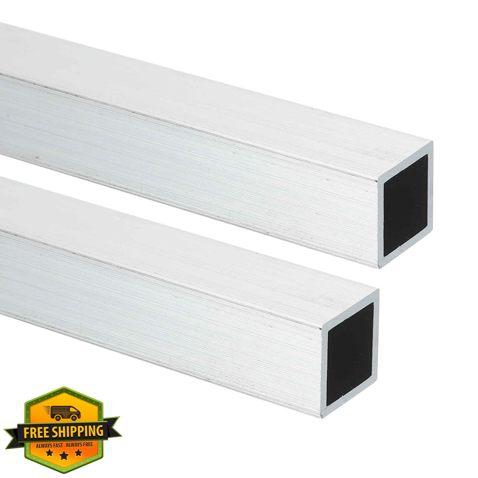 MECCANIXITY 2pc 15x15x1mm Aluminum Square Tube 6063 Metal Profile 355.6mm
