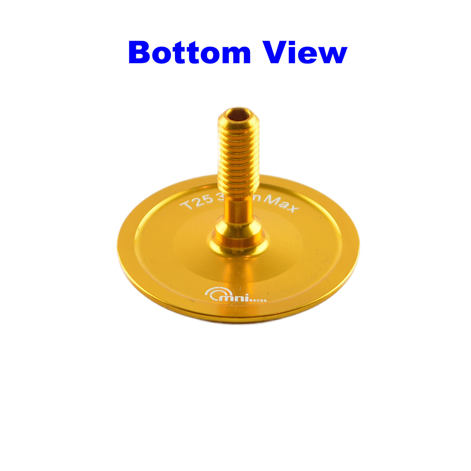 OMNI Racer WORLDS LIGHTEST Alloy Headset Top Cap & Bolt: JUST 3.4 grams!! GOLD