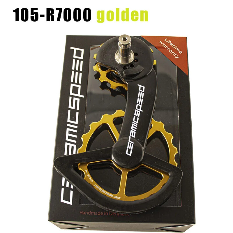 Road Bike Carbon Fiber Ceramics Bearing Guide Wheel Rear Pulley Rear Derailleurs