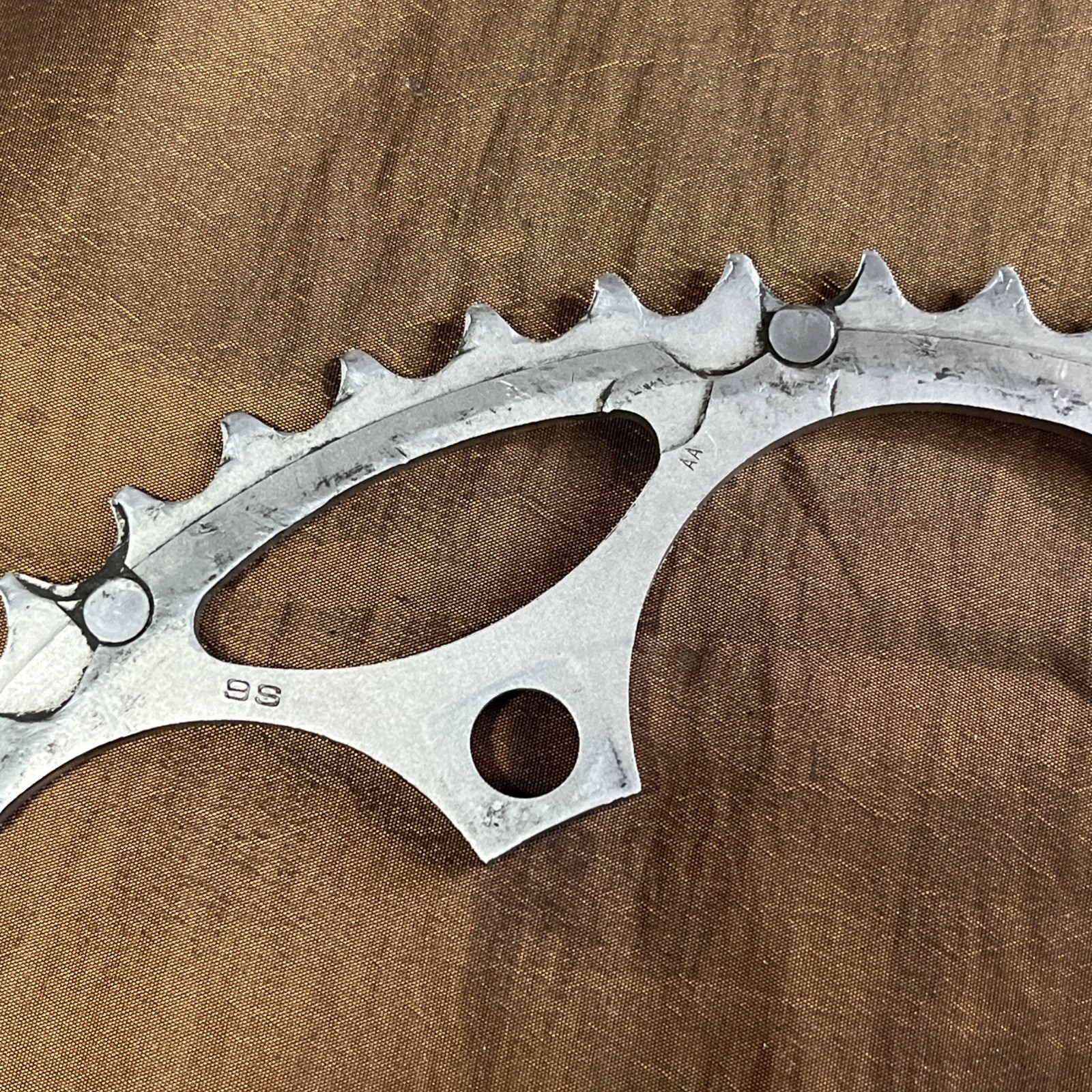 Vintage Shimano SG 52T Chainring 130 BCD 5-Bolt Silver Road Bike 52 Tooth