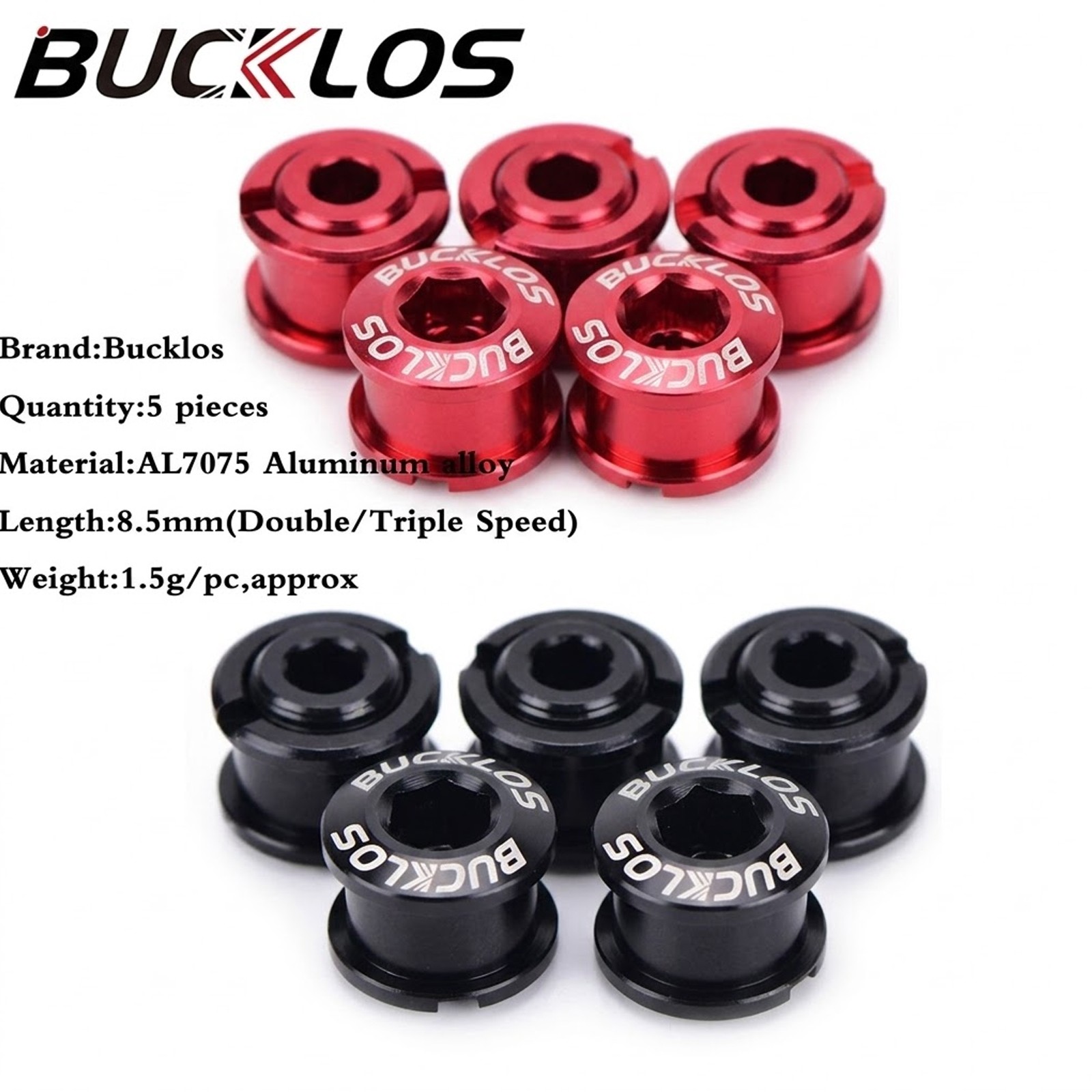 4/5pc MTB Bike Chainset Chainring Bolts 6.5/8.5MM for Single Double/Triple Speed