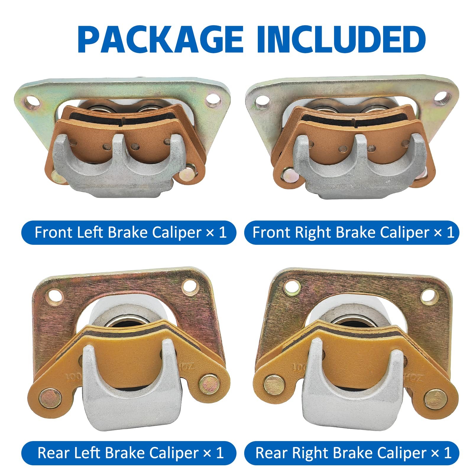 Front Rear Left Right Brake Calipers all Four for Polaris Side by Side RZR 80…