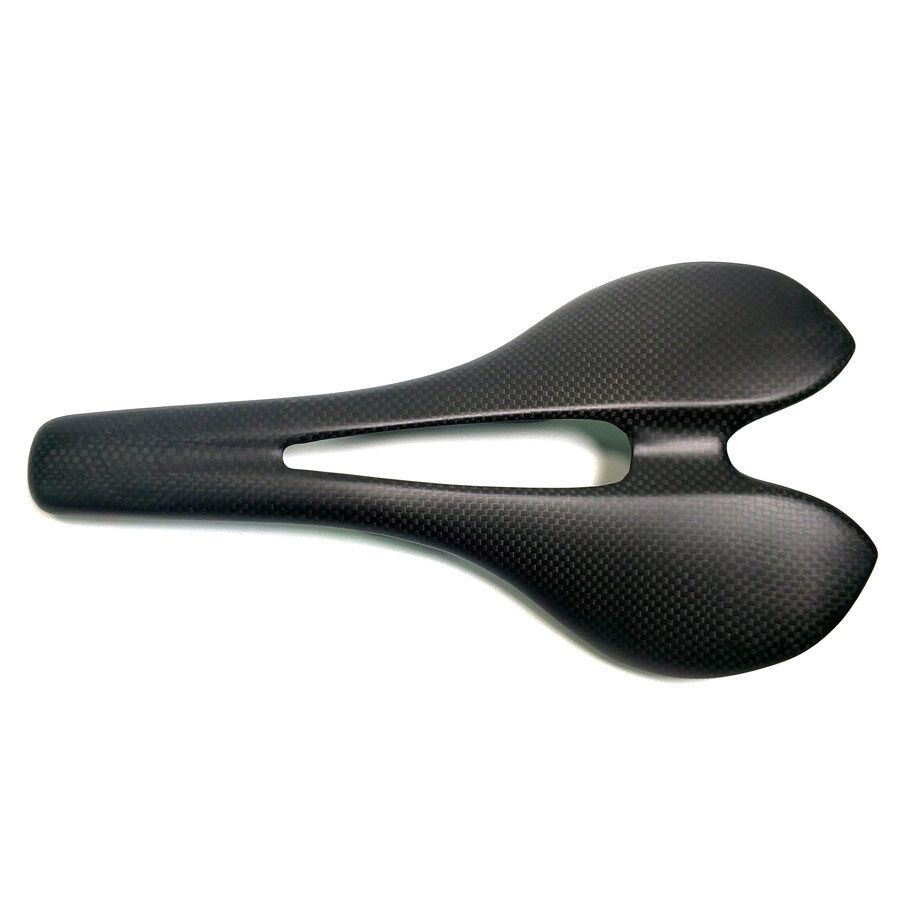 Full Carbon Saddle Oval Rail 7×9 Hollow Mountian Road Bike Seat 270*143mm Black