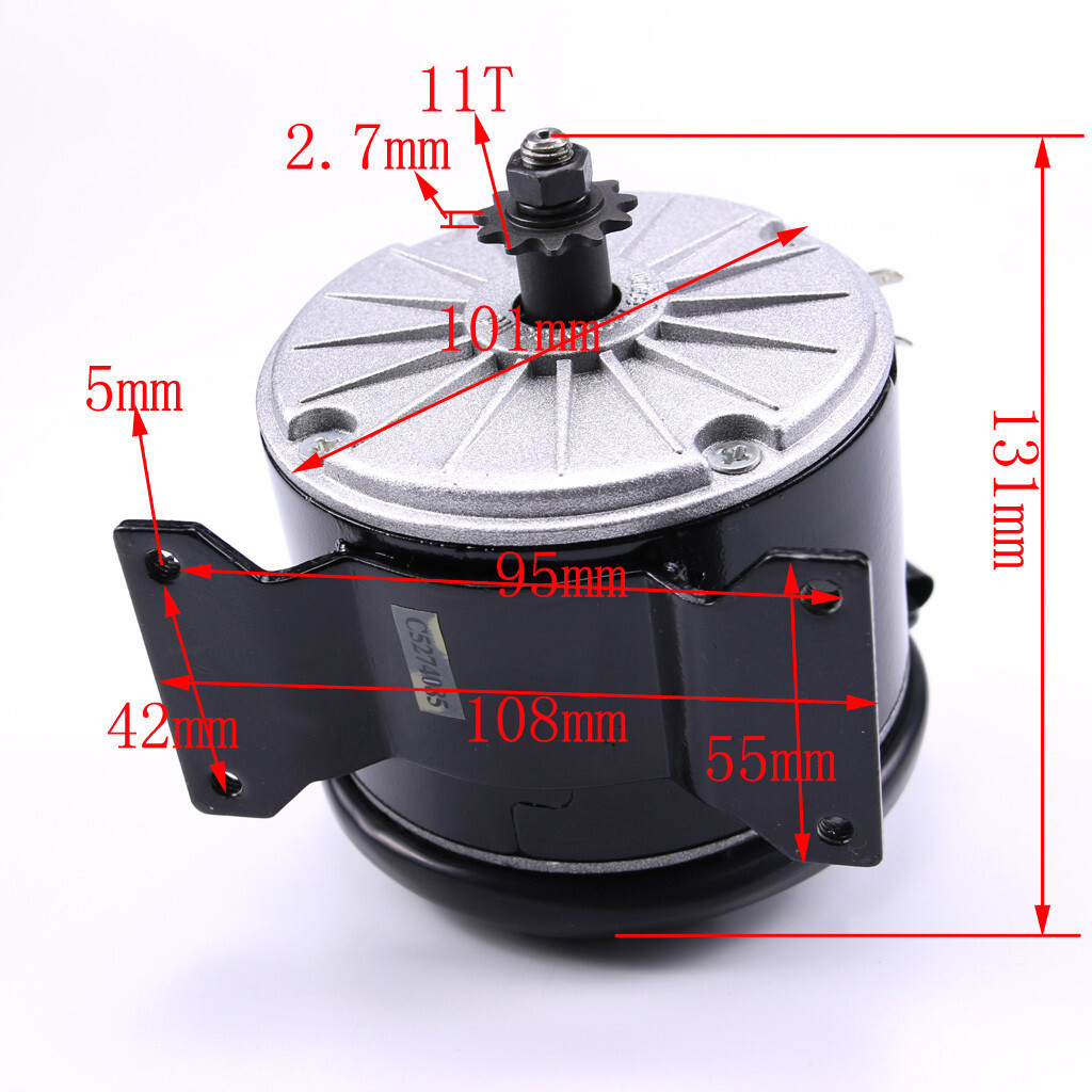 Electric Bike Scooter Go Kart Throttle Grips Brush 36V 350W Motor Controller Kit
