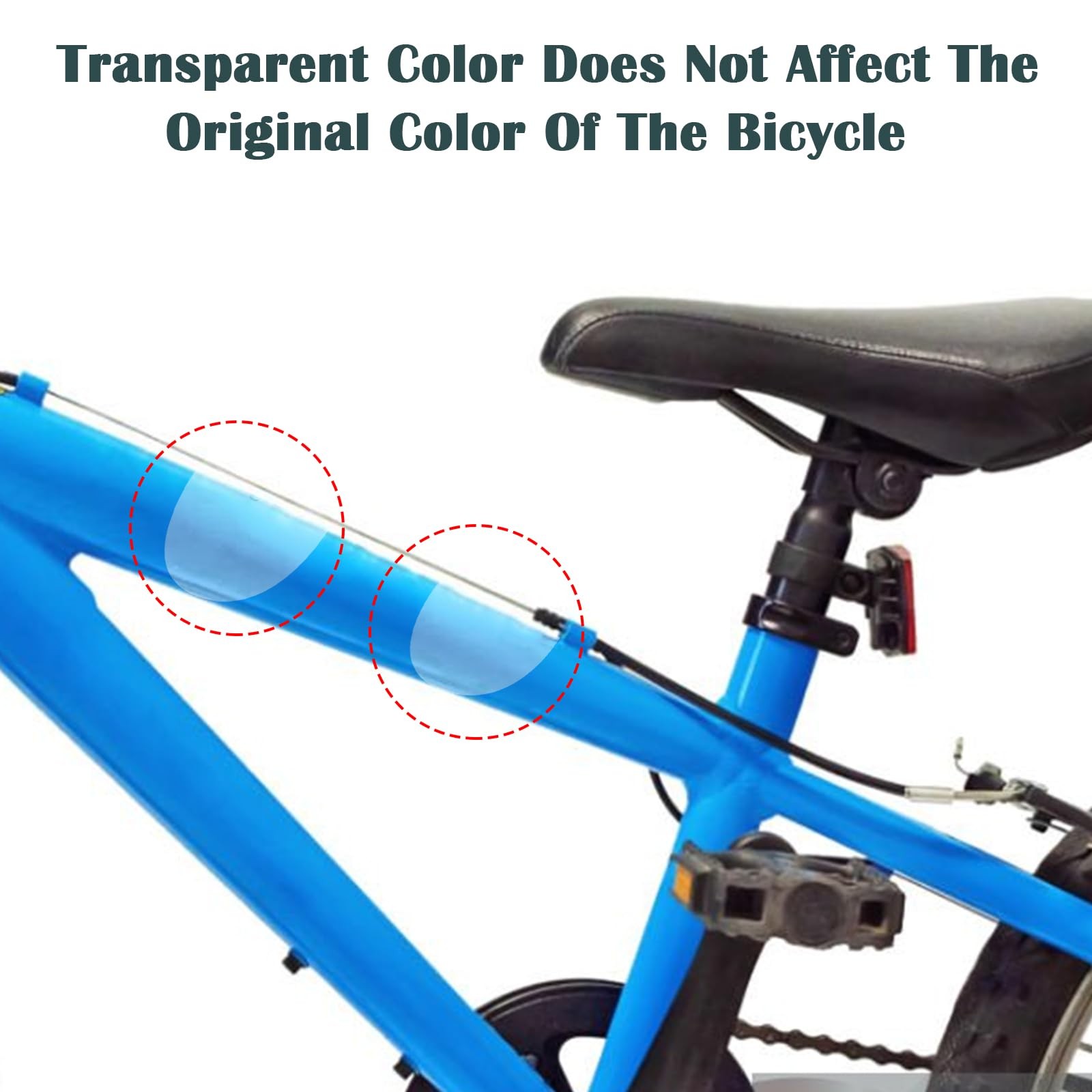 4 PCS Bicycle Chainstay Protector Decal, Clear Bike Frame One Size,