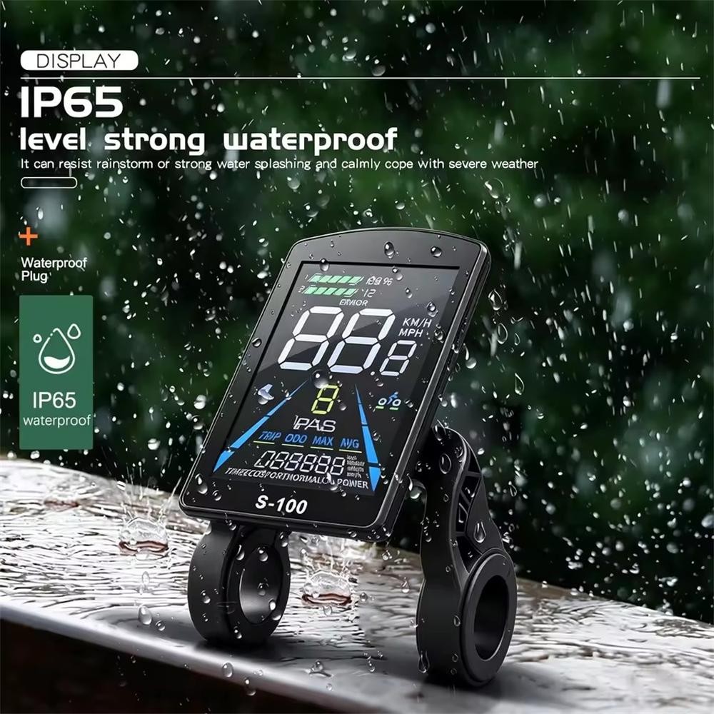 E-Bike LCD Display 24V-72V UART NFC Power Speed Meter Control Panel FS