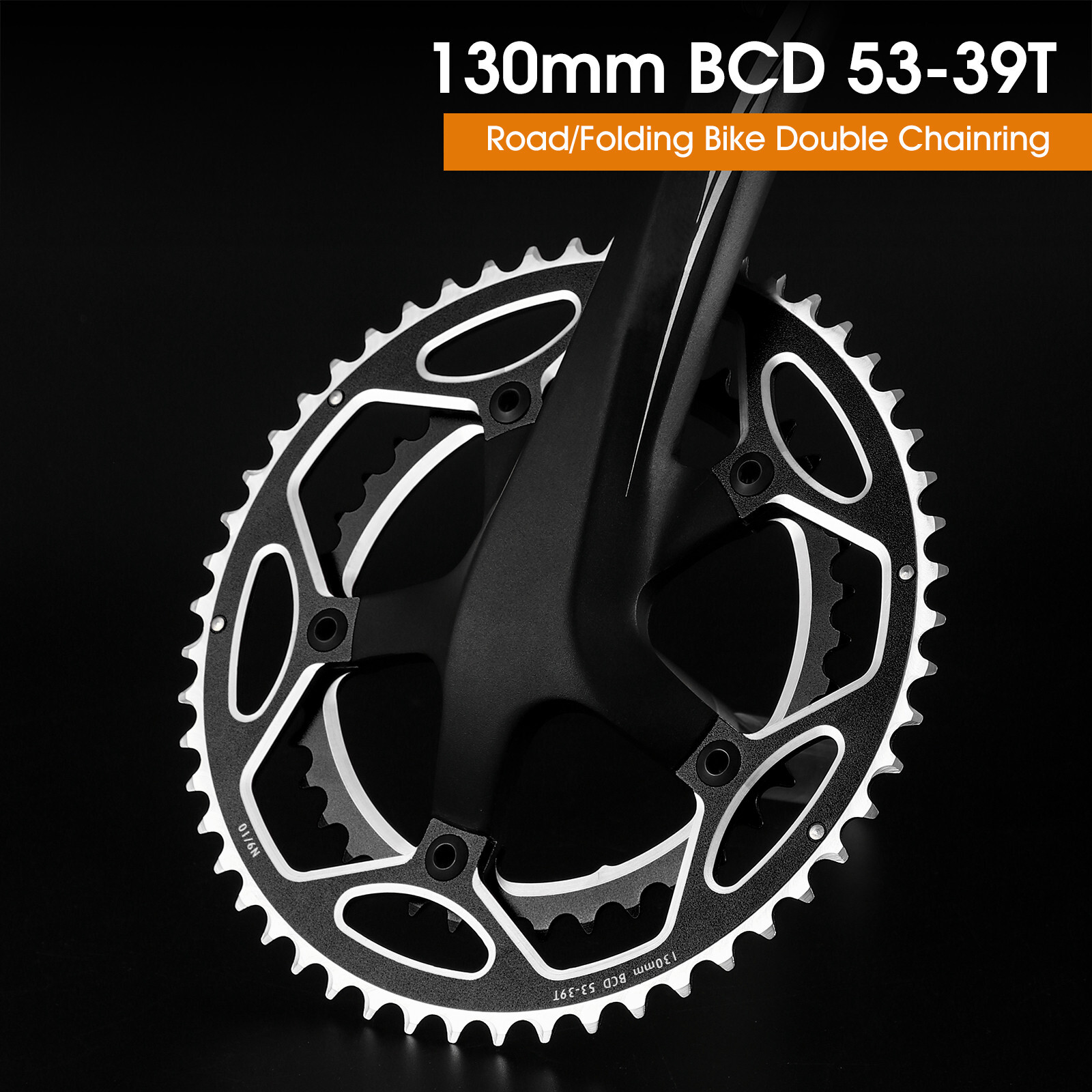 WEST BIKING Road Bike Double Chainring 130BCD 39/53T Tooth Plate 8/9/10/11 Speed