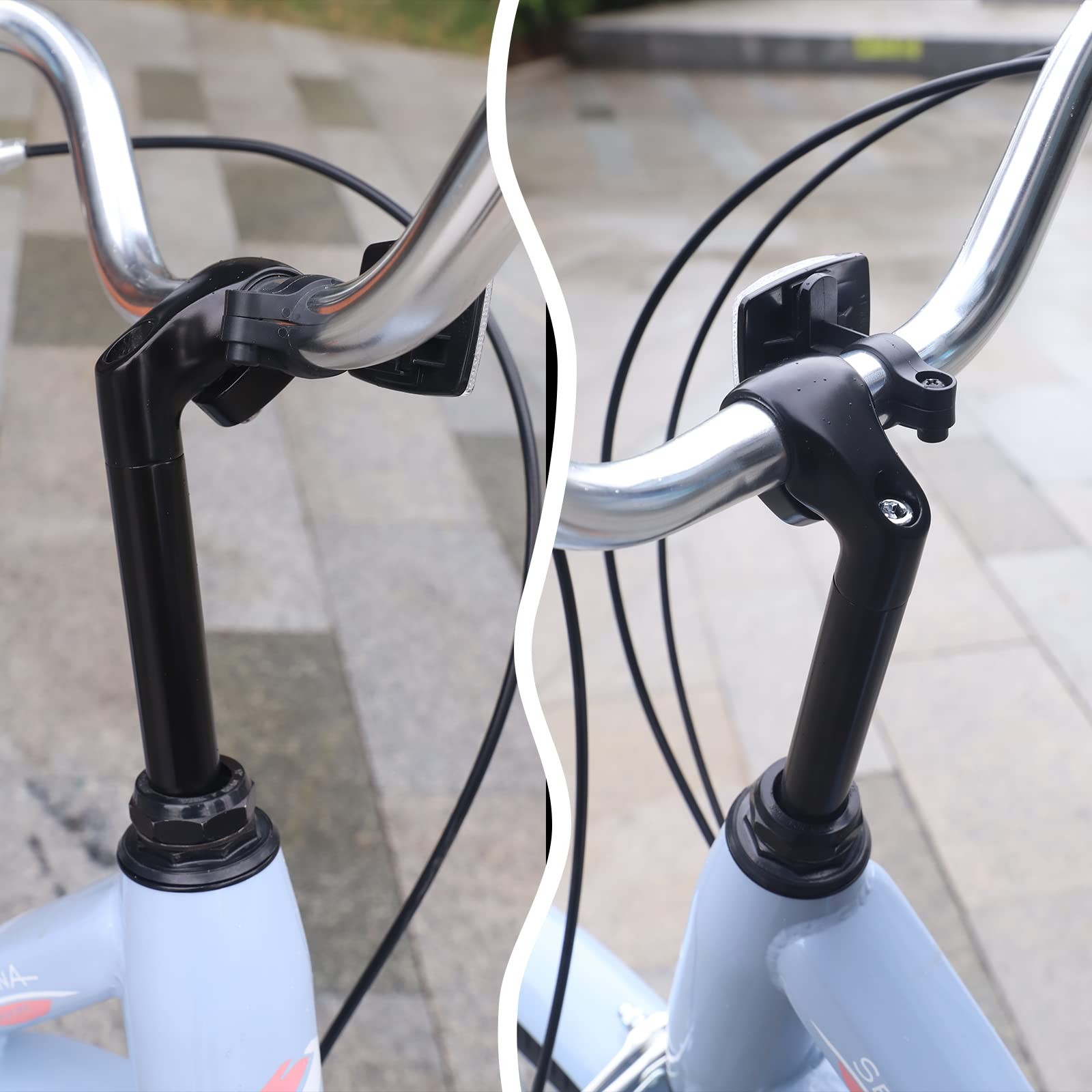 Bike Stem 25.4mm*22.2mm Aluminum Alloy and Steel Gooseneck Shape 220mm Length…
