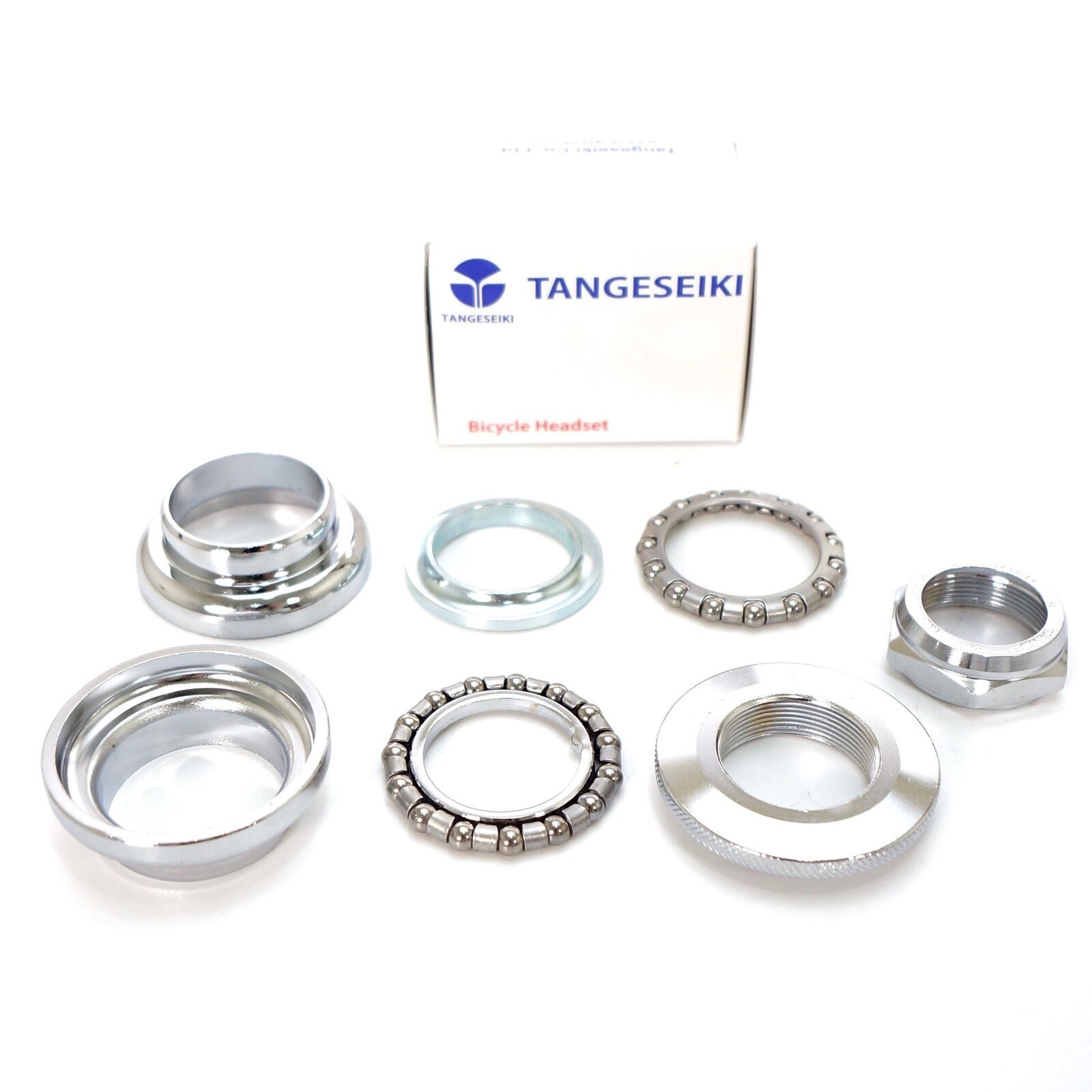 Tange AW-27 headset 1″ threaded 32.7 cups 26.4mm Chrome Silver Old School BMX
