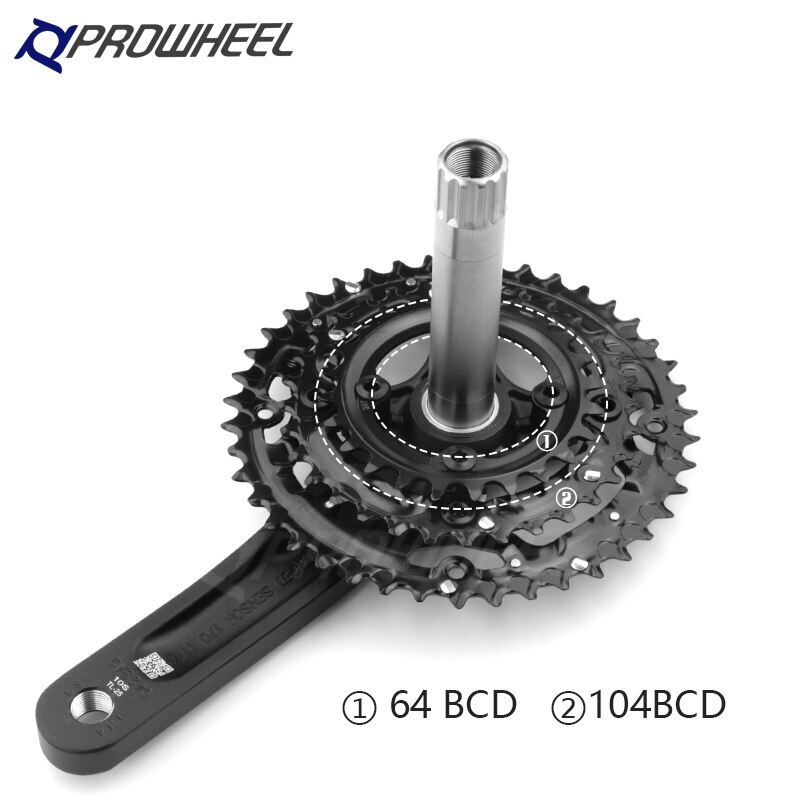 MTB Bicycle Crankset 9S 10S 11S 170MM 24-32-42T Sprocket with Bottom Bracket BB