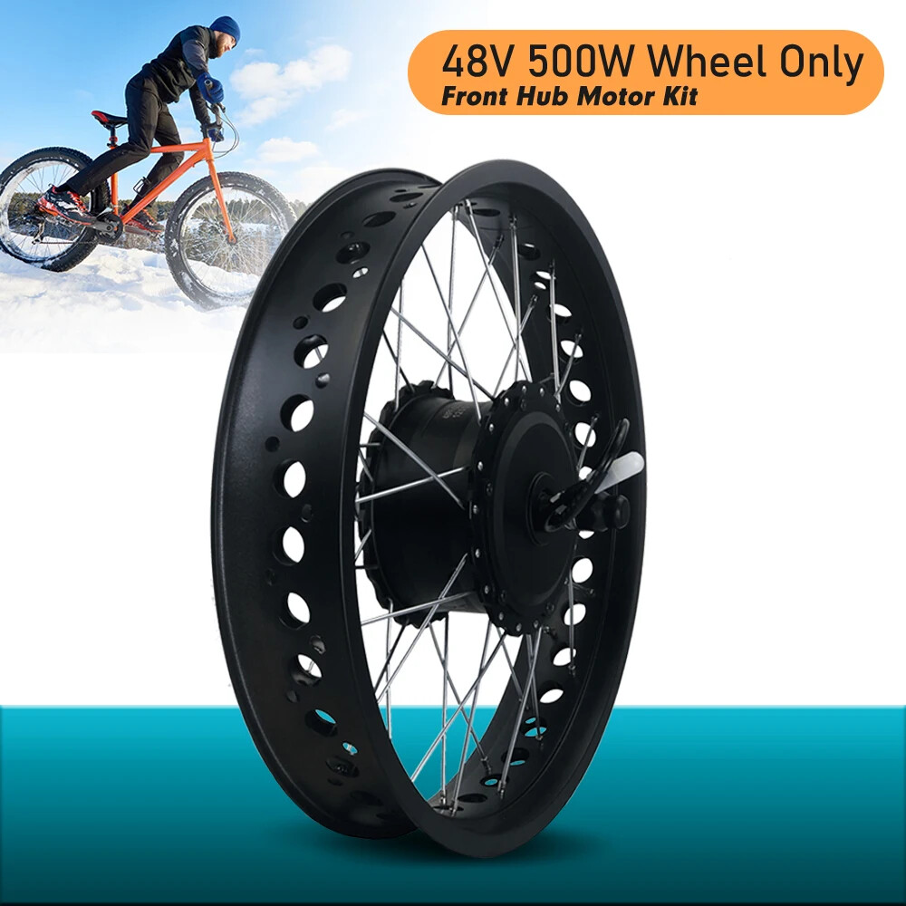 36 48V 500W Brushless Gear Front Motor Wheel for Snow Fat Bike Electric Bicycle