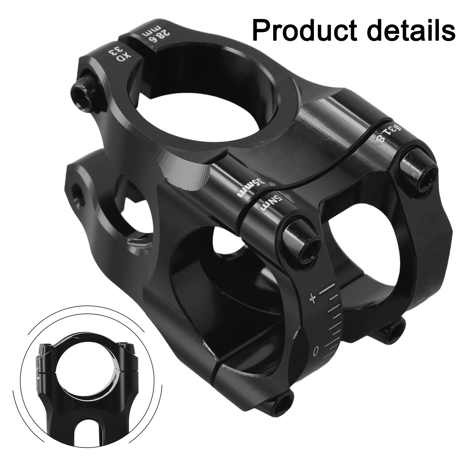 31 8MM Aluminum Alloy Bike Stem for Downhill Cycling Lightweight 123g Design