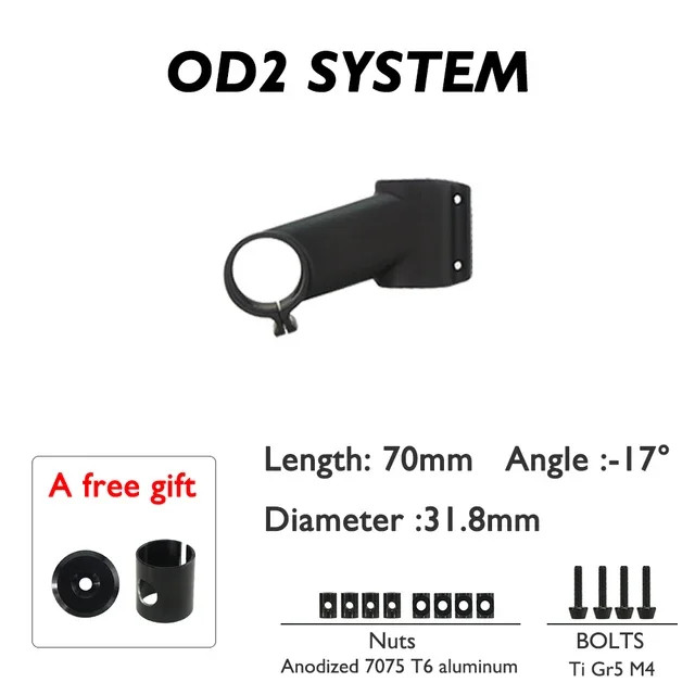 Carbon Bicycle Stem Riser 60-120mm, 6/17 Degree 31.8mm Diameter, Computer Stand
