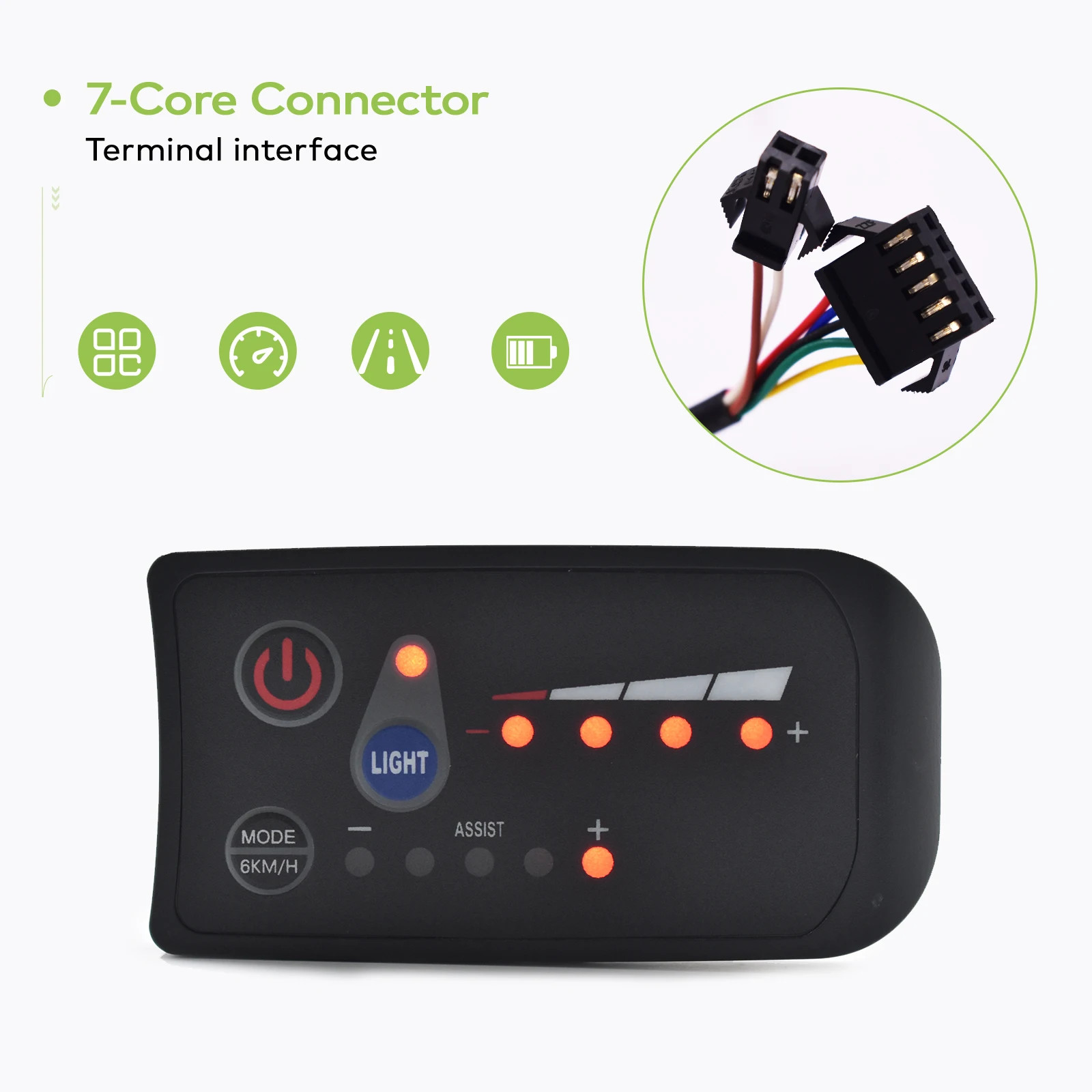 36V Electric Bike Computer Ebike Wired Odometer Speedometer Waterproof Stopwatch