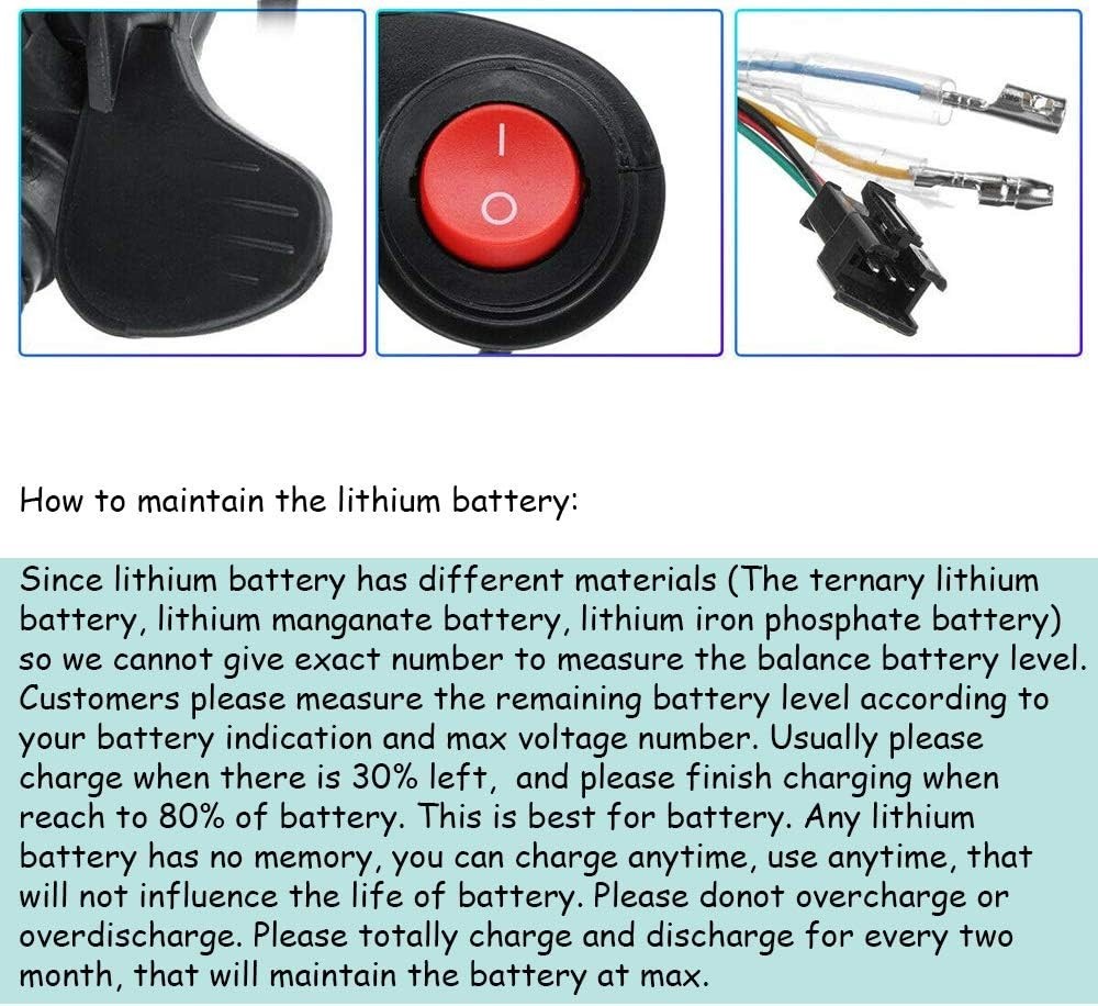 Digital E-Bike Thumb Throttle (12V-72V) with LCD Display for Precise Monitoring