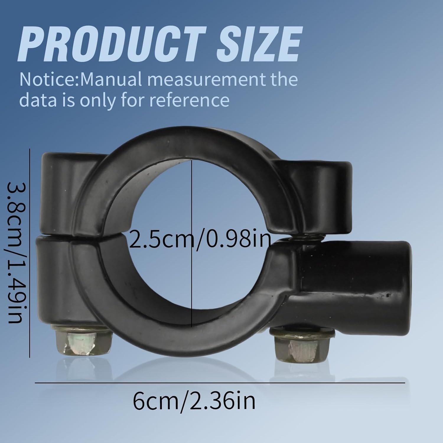 1″ Motorcycle Mirror Mount Handlebar Holder 10mm Thread Clamp 25mm Adapter